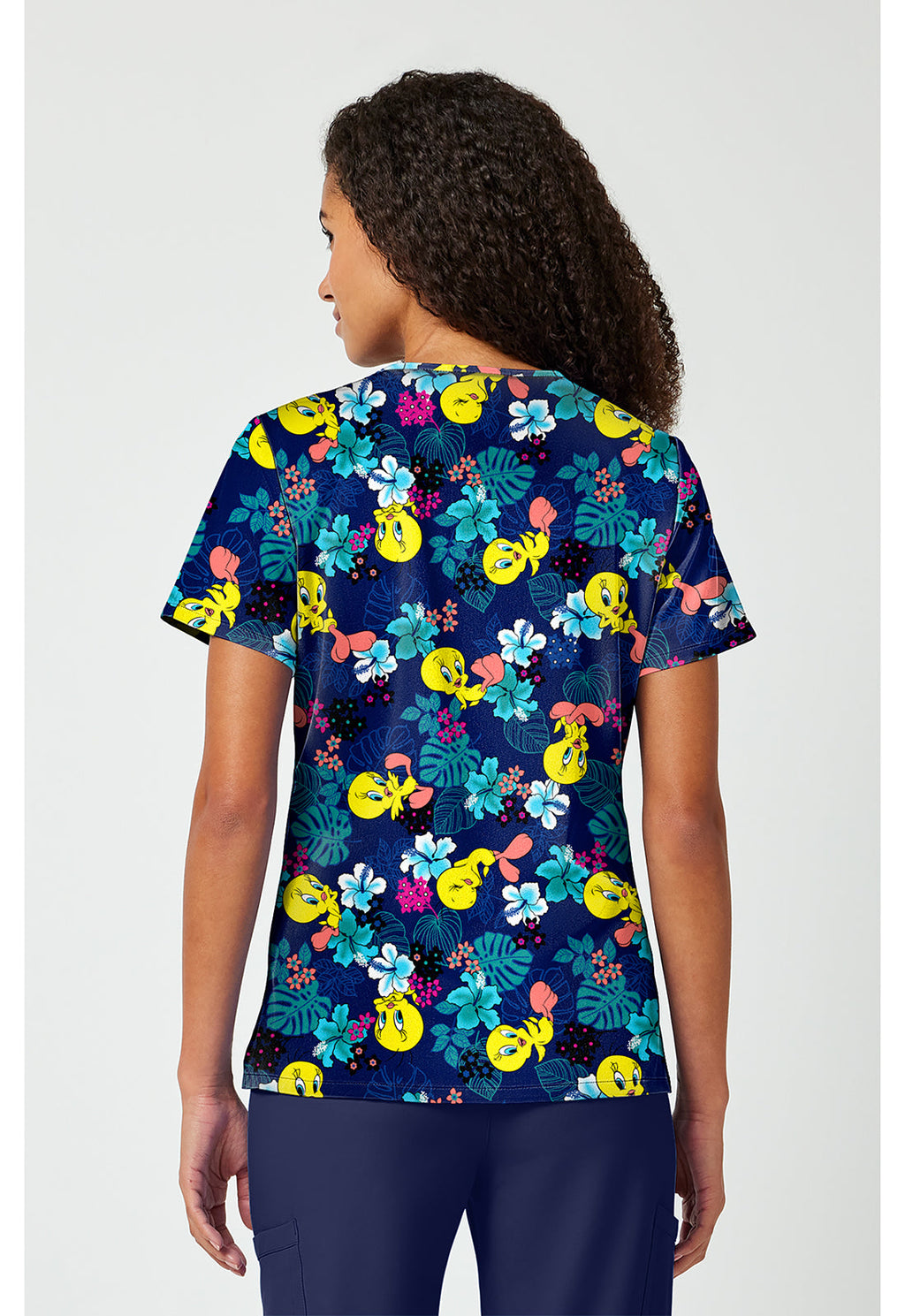 Licensed TF797 Print V-Neck Top Tropic Of Tweety