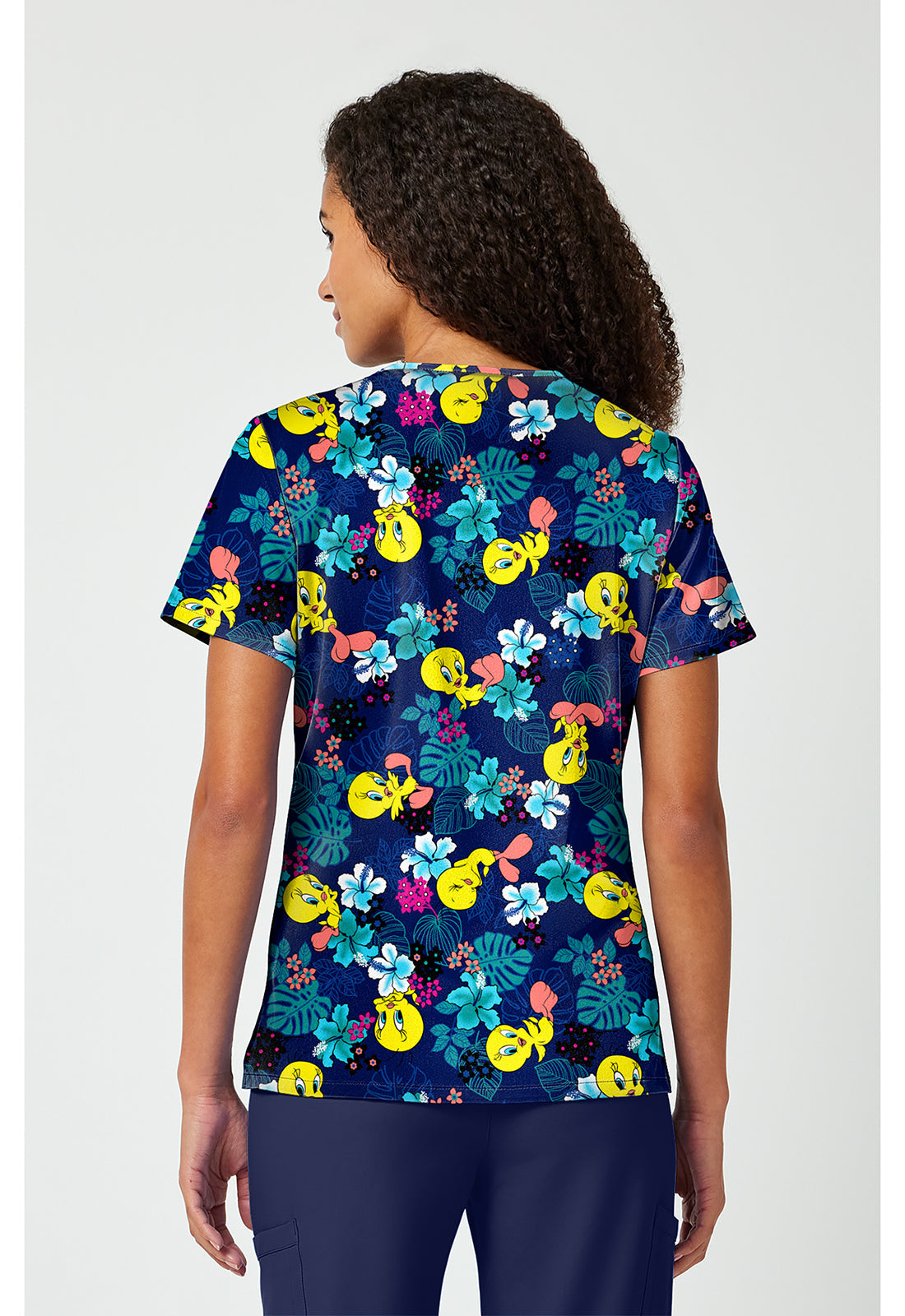 Licensed TF797 Print V-Neck Top Tropic Of Tweety