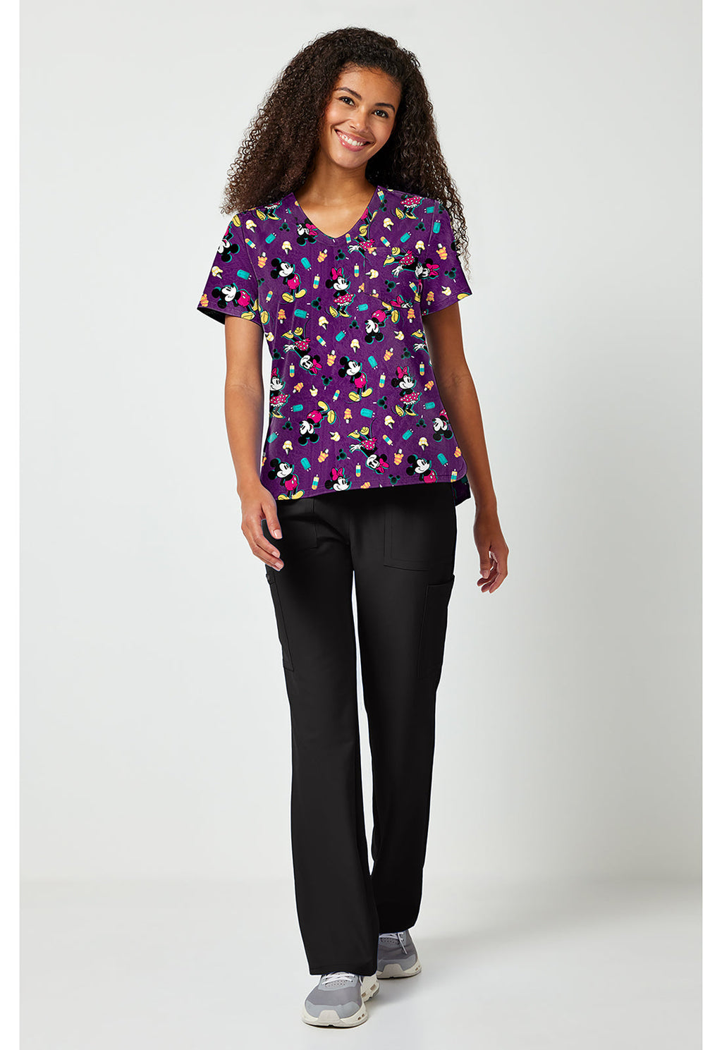 Tooniforms TF797 Women's Print V-Neck Scrub Top Yummy Freeze