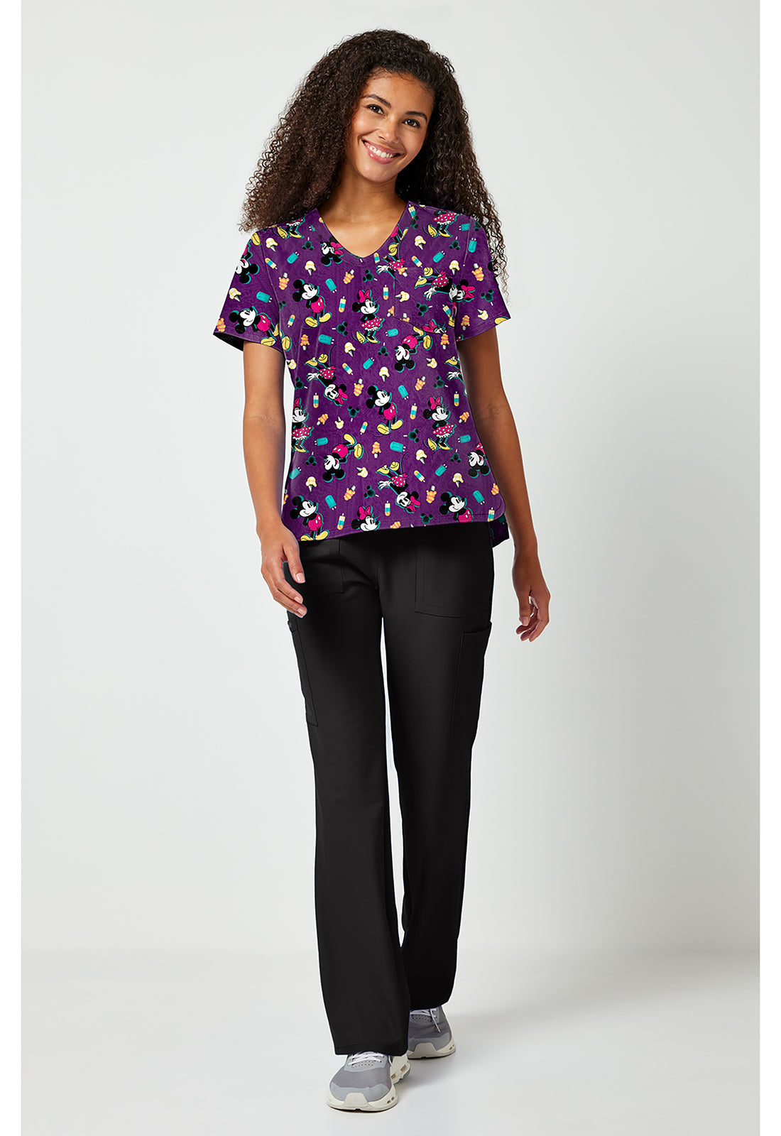 Tooniforms TF797 Women's Print V-Neck Scrub Top Yummy Freeze