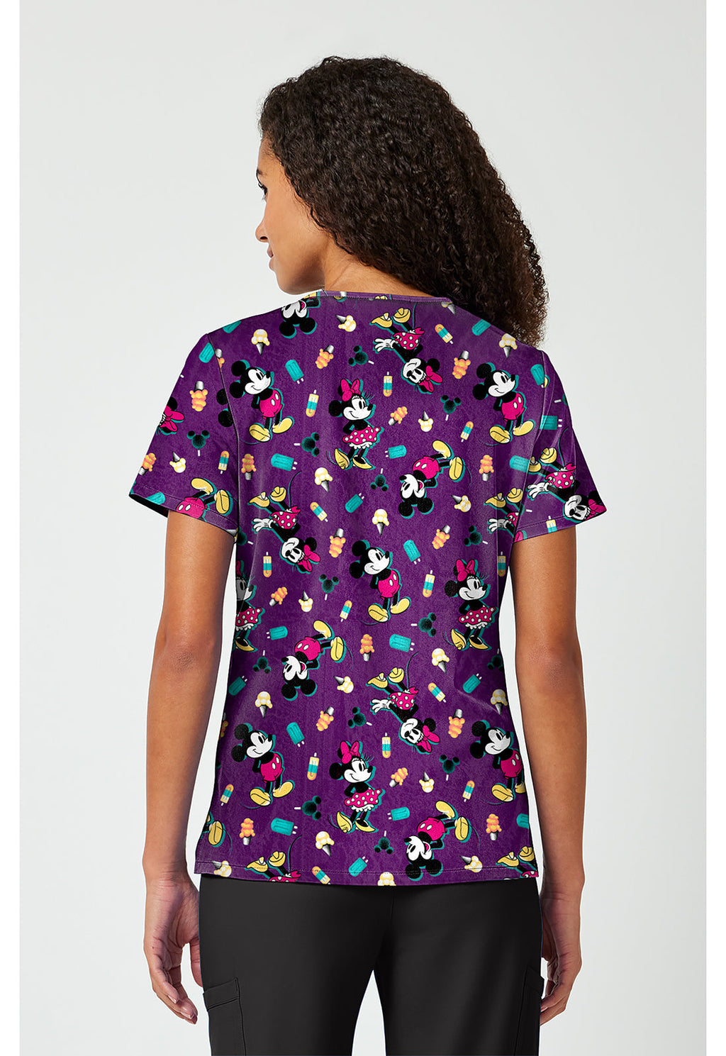 Tooniforms TF797 Women's Print V-Neck Scrub Top Yummy Freeze