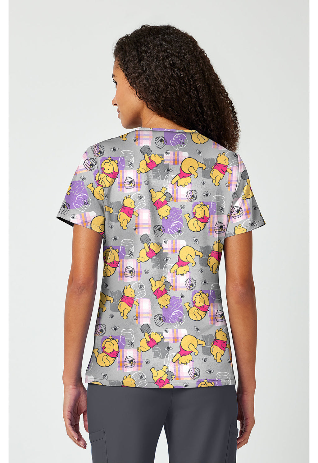 Tooniforms TF797 Women's Print V-Neck Scrub Top Honey Plaid