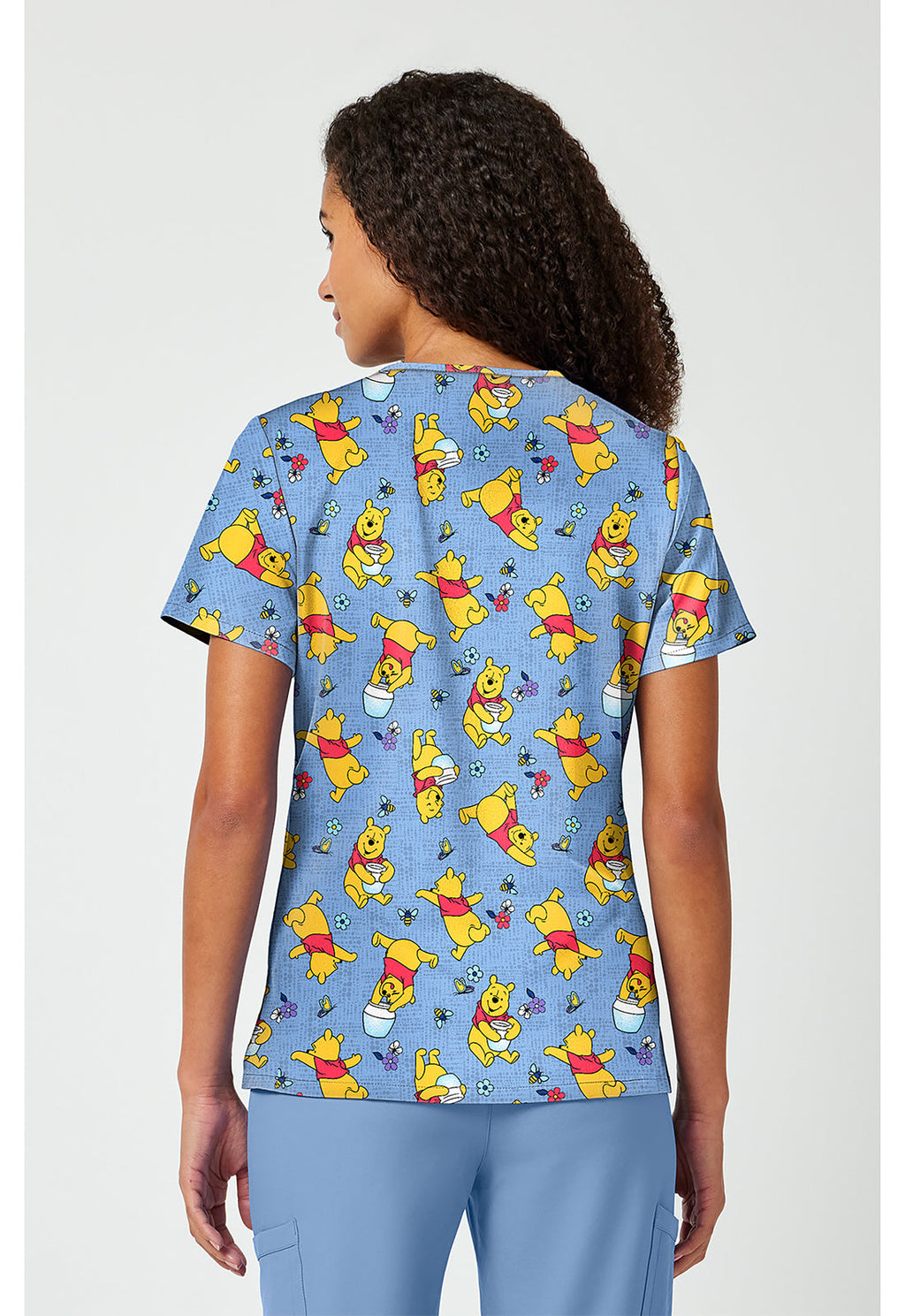 Tooniforms TF797 Women's Print V-Neck Scrub Top I Say Honey
