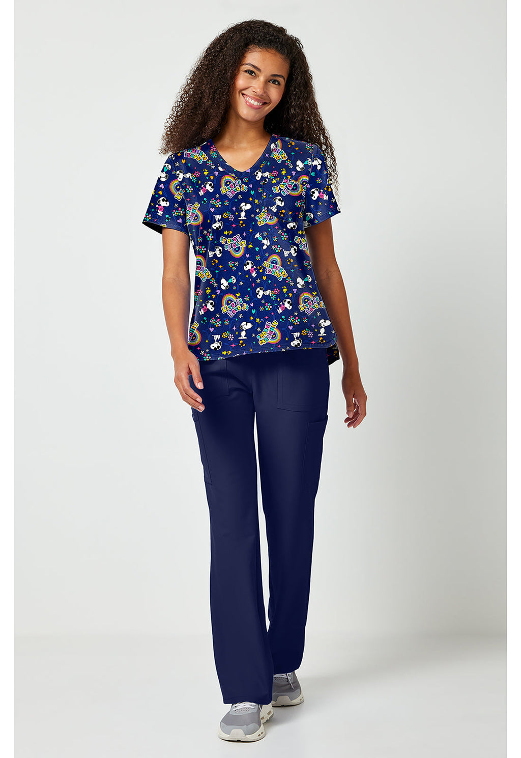 Tooniforms TF797 Women's Print V-Neck Scrub Top Cool Kindness