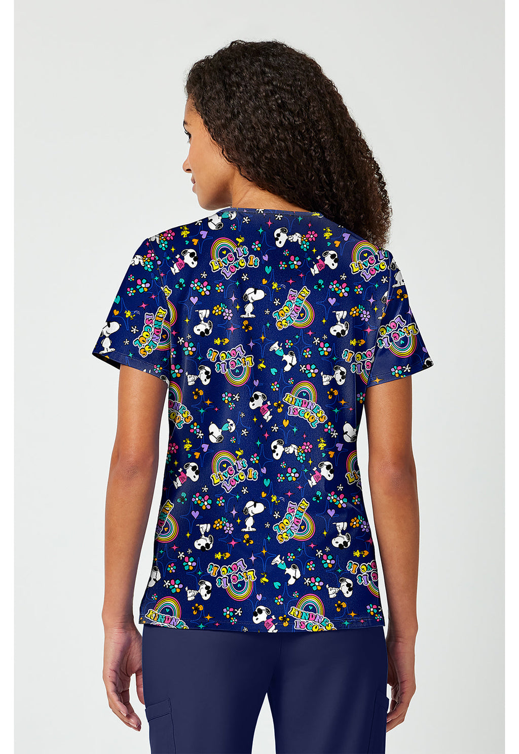 Tooniforms TF797 Women's Print V-Neck Scrub Top Cool Kindness