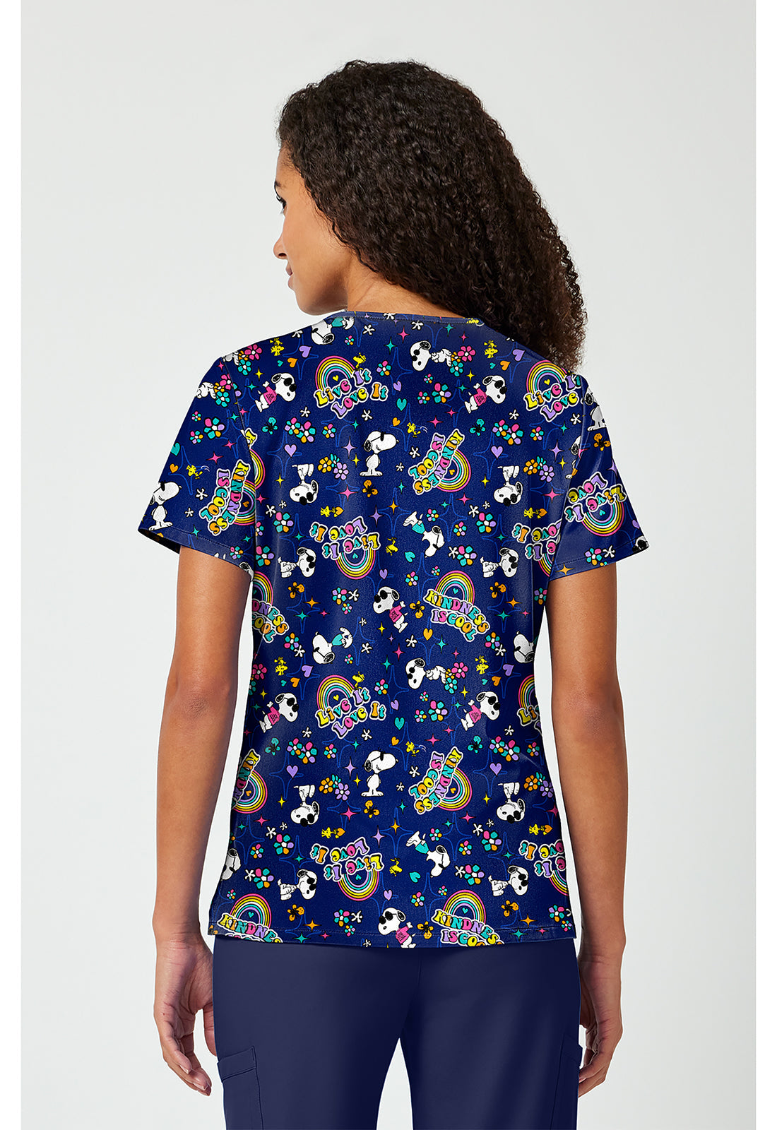 Tooniforms TF797 Women's Print V-Neck Scrub Top Cool Kindness