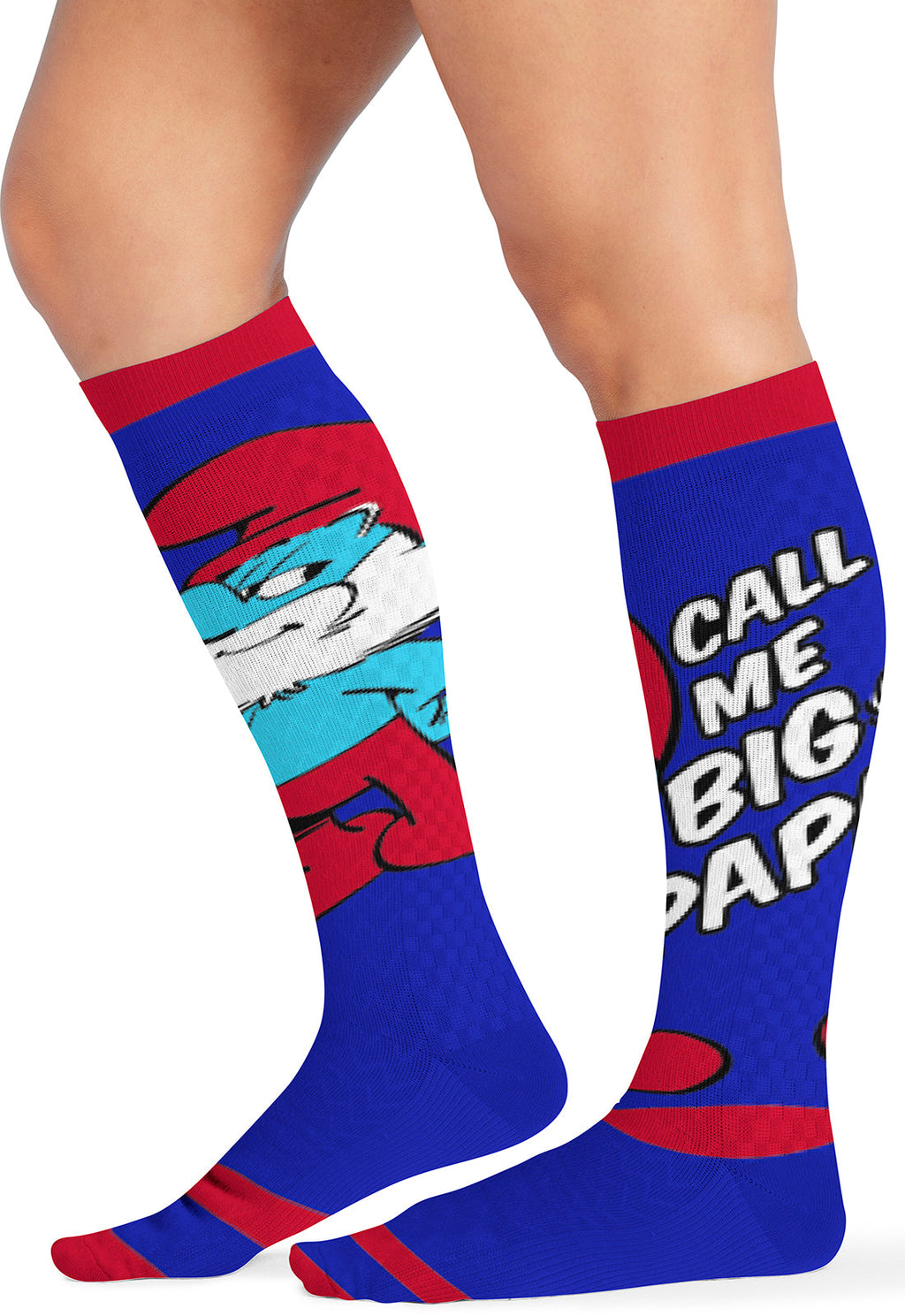 Tooniforms Men's 10-15mmHg Compression Socks Papa Smurf