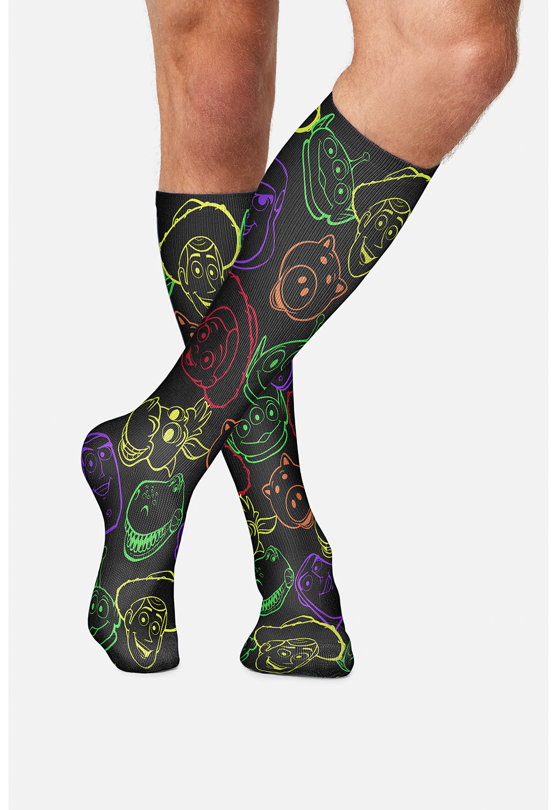 Tooniforms Legwear TMPRINTSUPPOR Men's 10-15mmHg Compression Socks Woody'S Gang