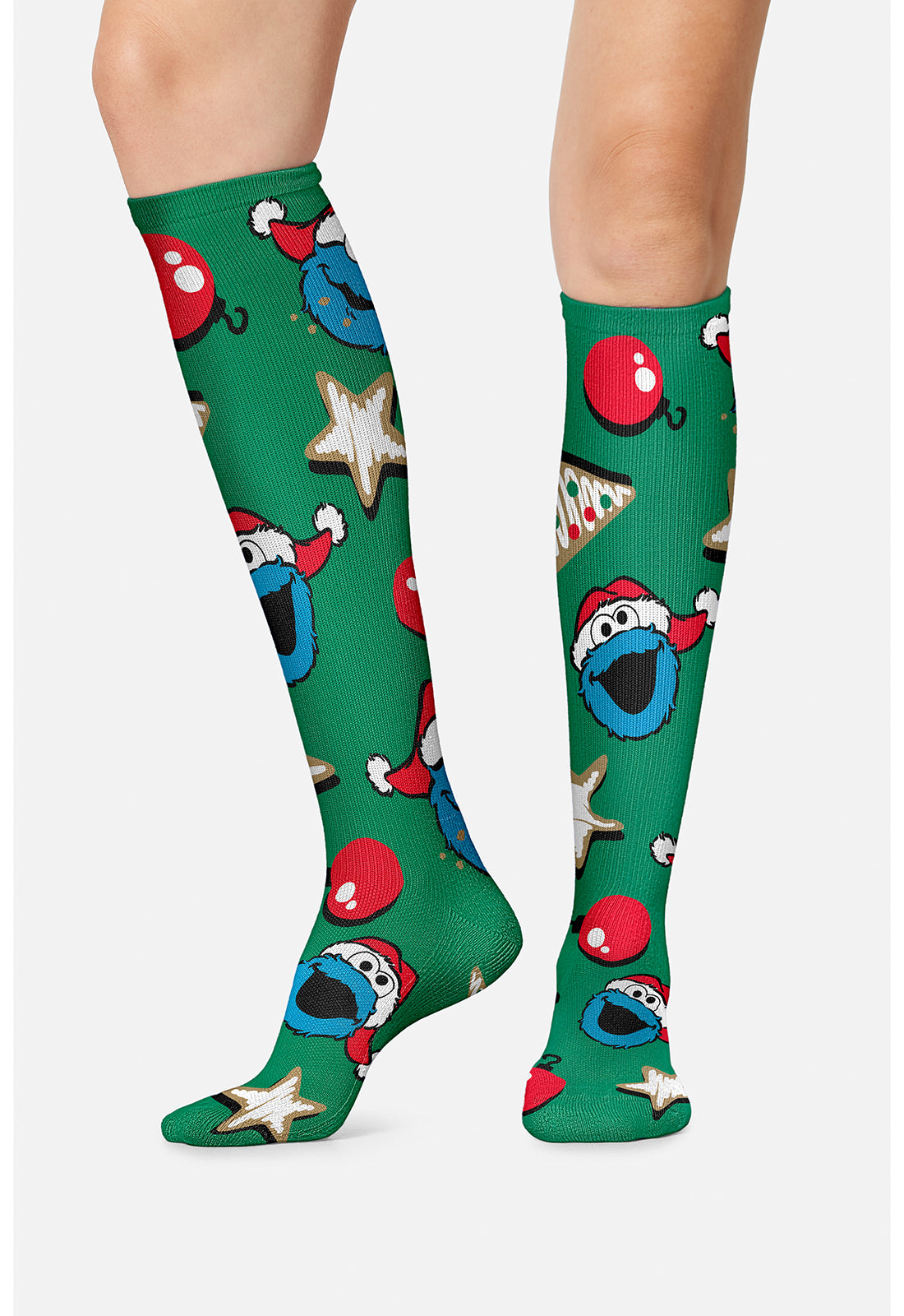 Tooniforms Legwear TPRINTSUPPOR Women's 10-15mmHg Compression Socks Cookie Ornament