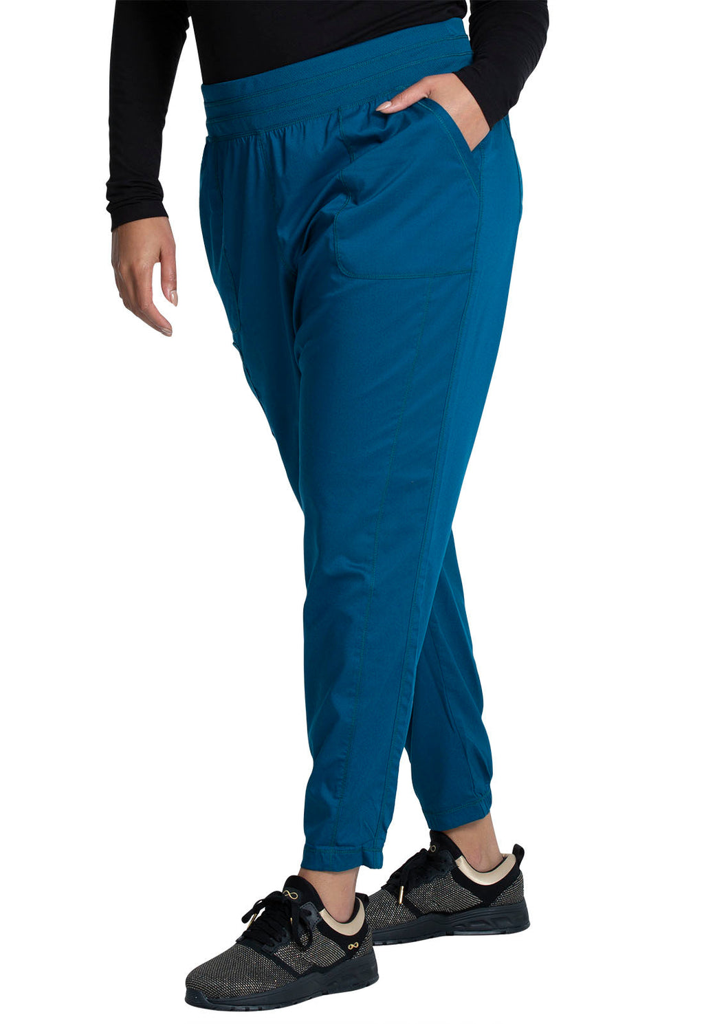 Workwear Revolution WW011 Women's Natural Rise Scrub Joggers Caribbean Blue