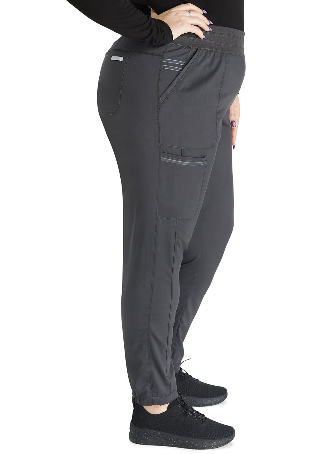 Workwear Revolution WW011 Women's Natural Rise Scrub Joggers Pewter