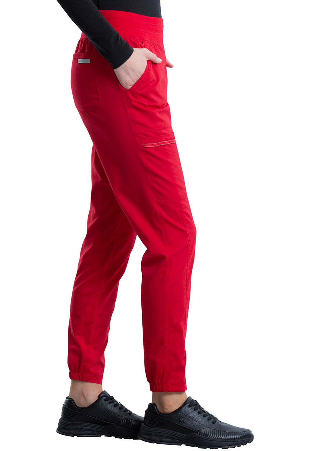 Workwear Revolution WW011 Women's Natural Rise Scrub Joggers Red