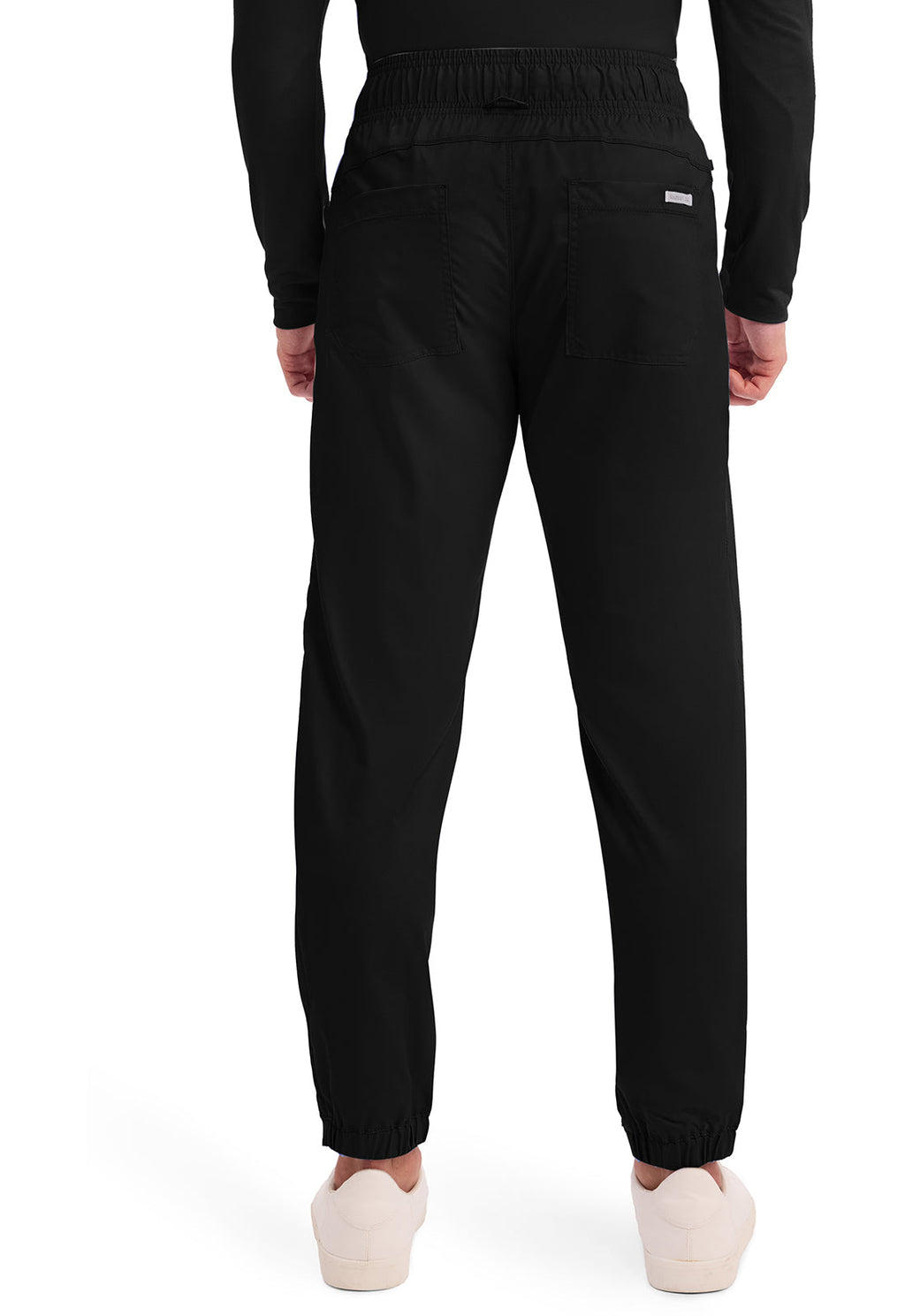 Workwear Revolution WW012 Men's Natural Rise Scrub Joggers Black