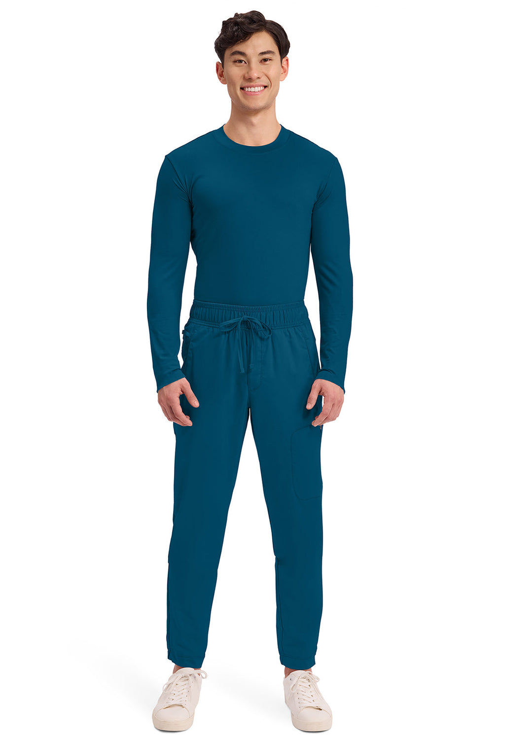 Workwear Revolution WW012 Men's Natural Rise Scrub Joggers Caribbean Blue