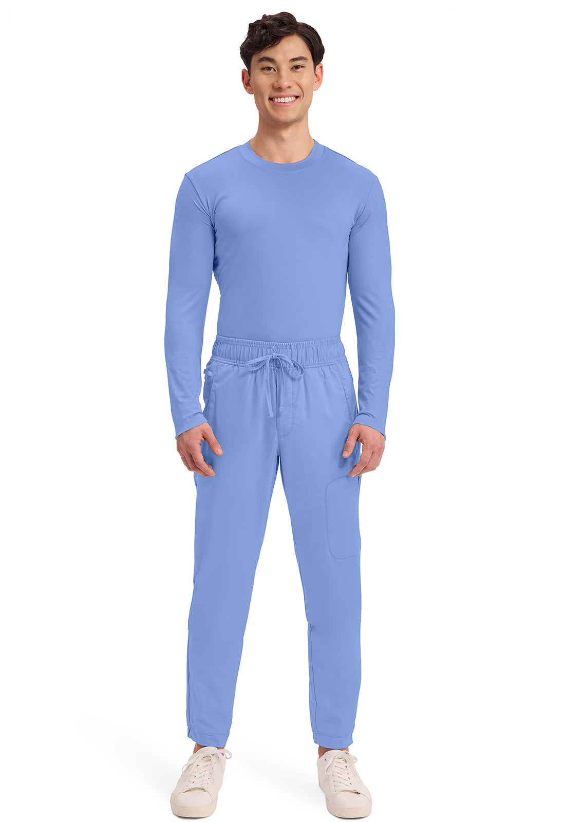 Workwear Revolution WW012 Men's Natural Rise Scrub Joggers Ciel Blue