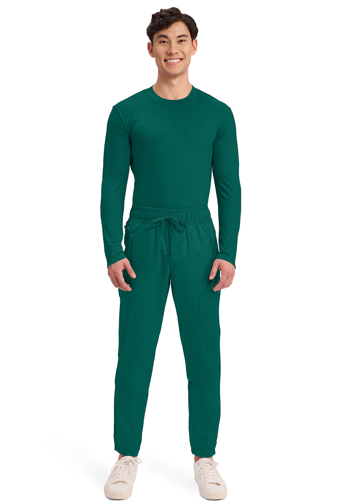 Workwear Revolution WW012 Men's Natural Rise Scrub Joggers Hunter Green