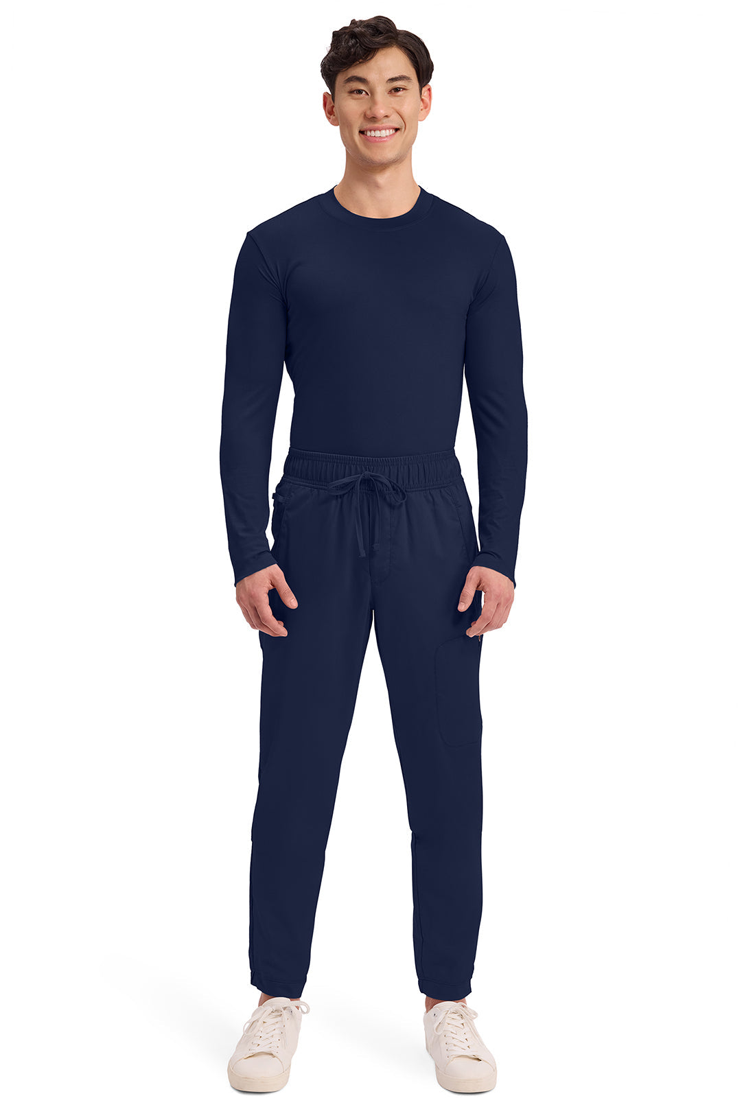 Workwear Revolution WW012 Men's Natural Rise Scrub Joggers Navy