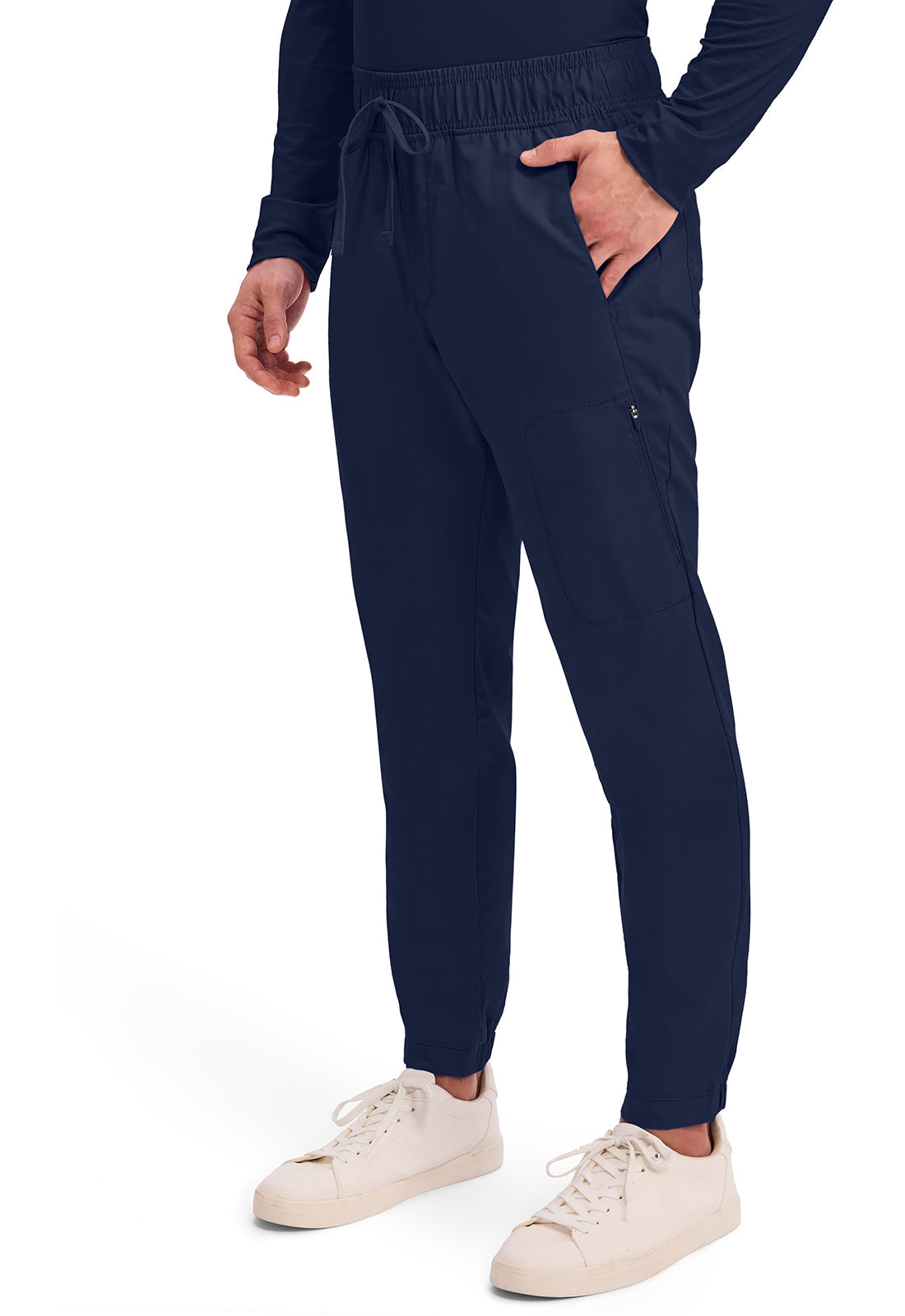 Workwear Revolution WW012 Men's Natural Rise Scrub Joggers Navy