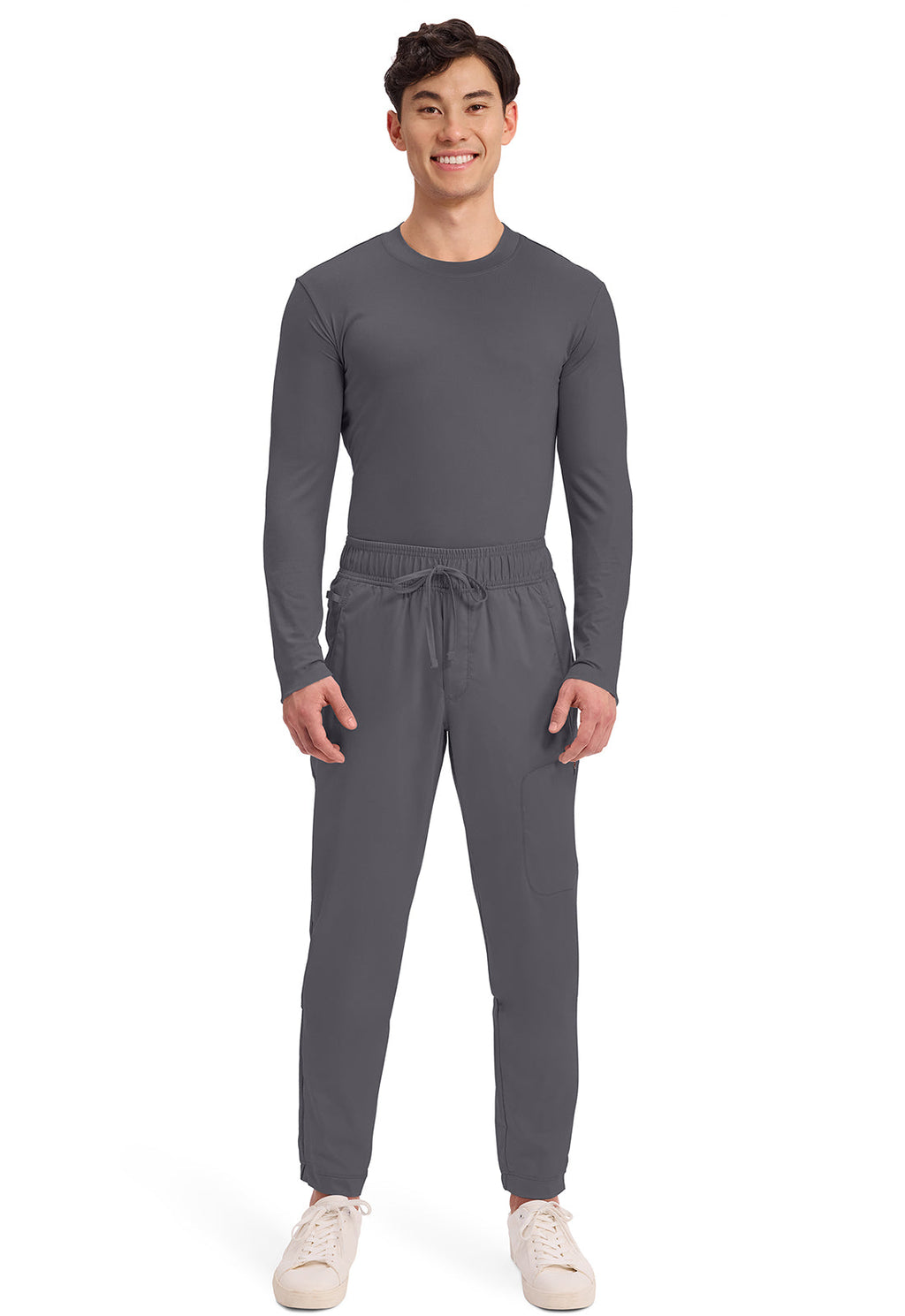 Workwear Revolution WW012 Men's Natural Rise Scrub Joggers Pewter