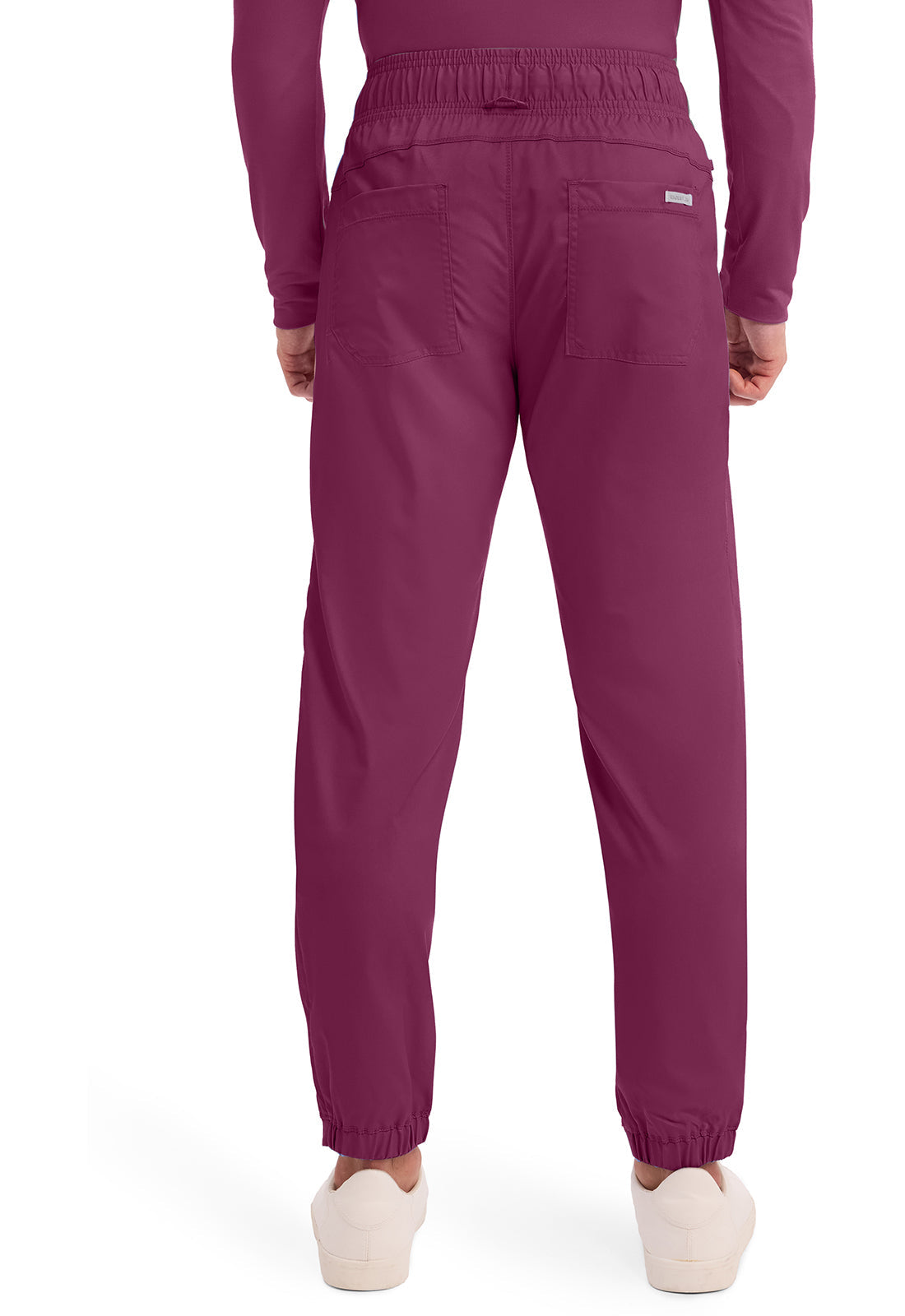 Workwear Revolution WW012 Men's Natural Rise Scrub Joggers Wine