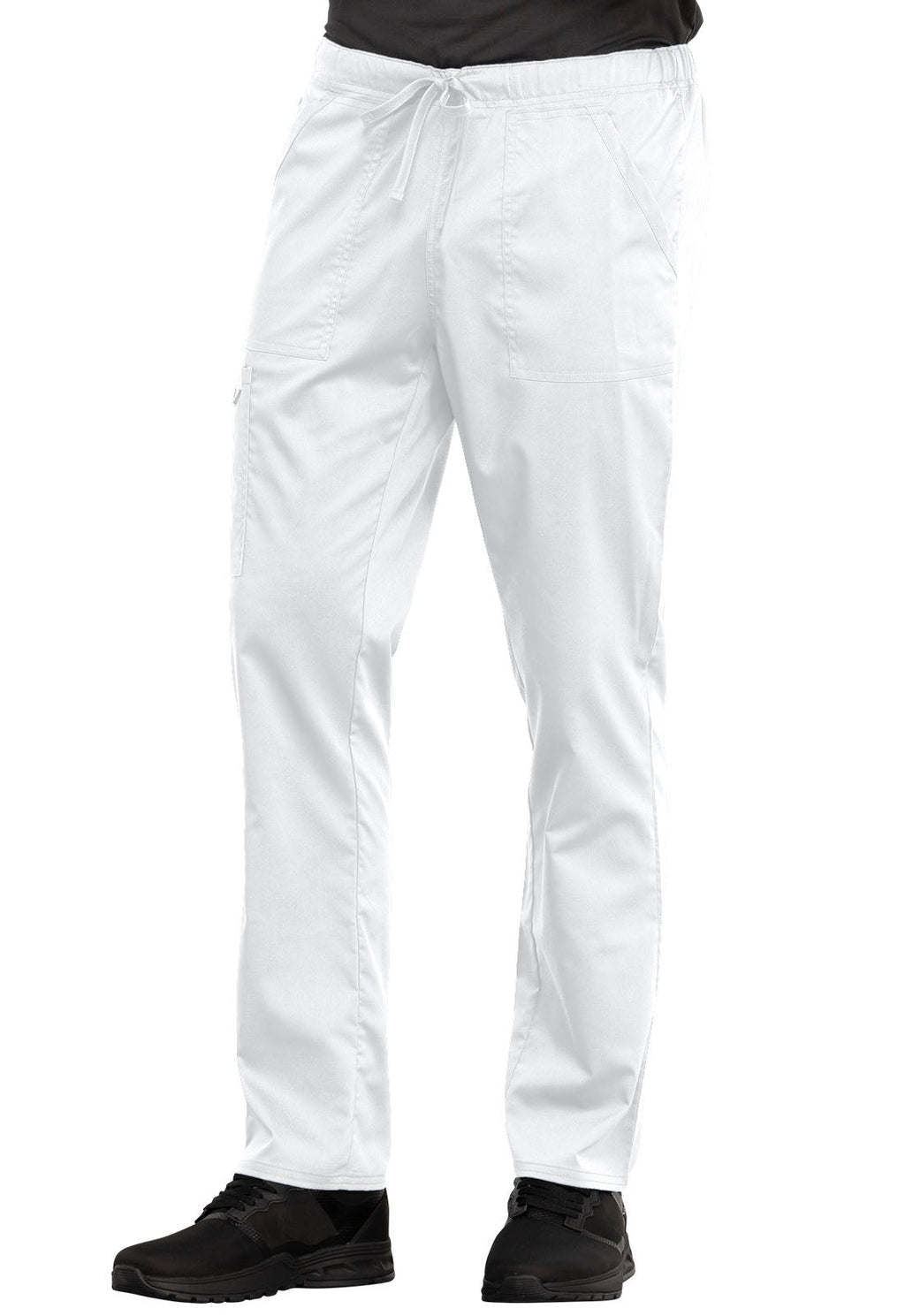 Revolution WW020 Unisex Tapered Leg Drawstring Pants White