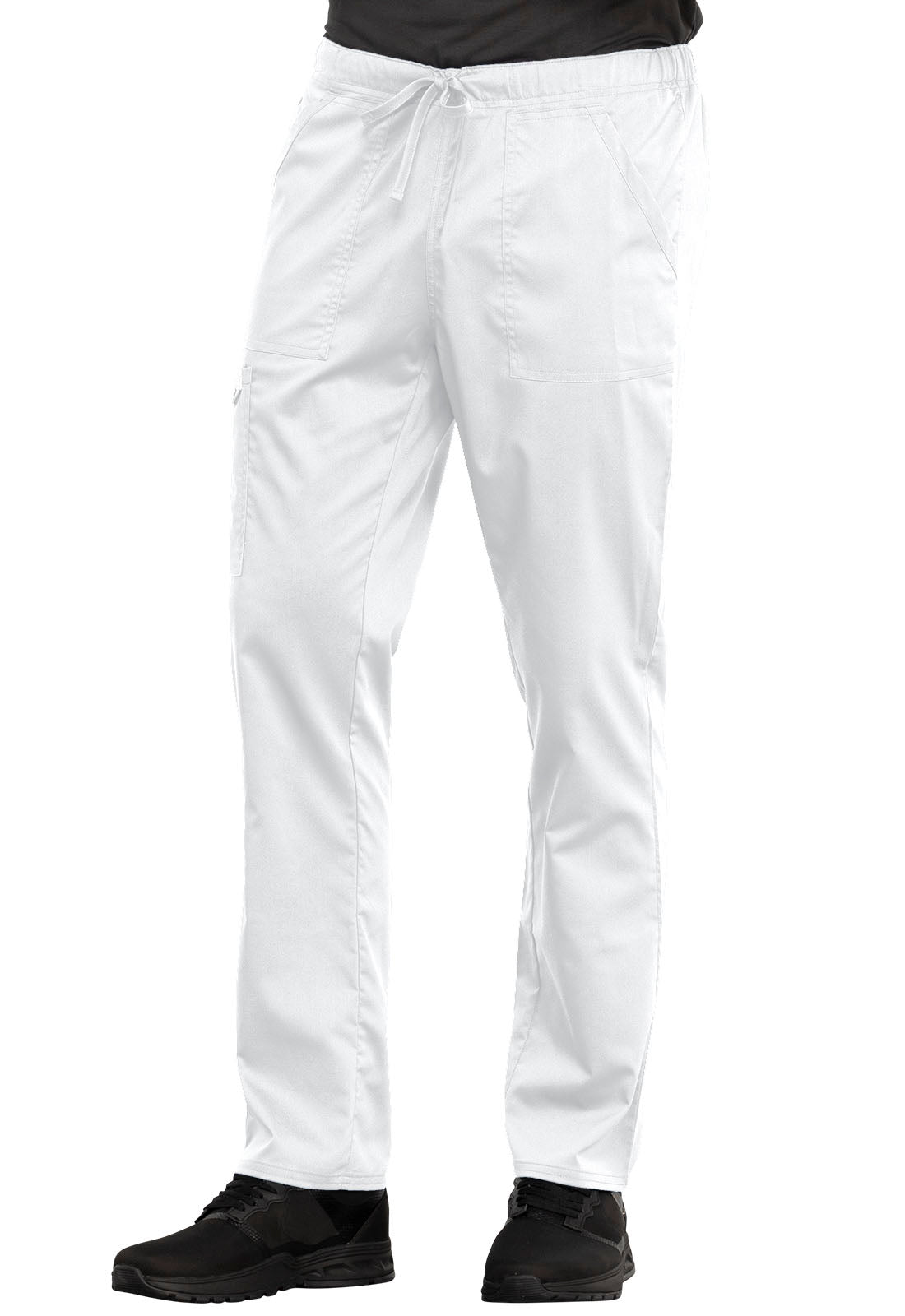 Revolution WW020 Unisex Tapered Leg Drawstring Pants White