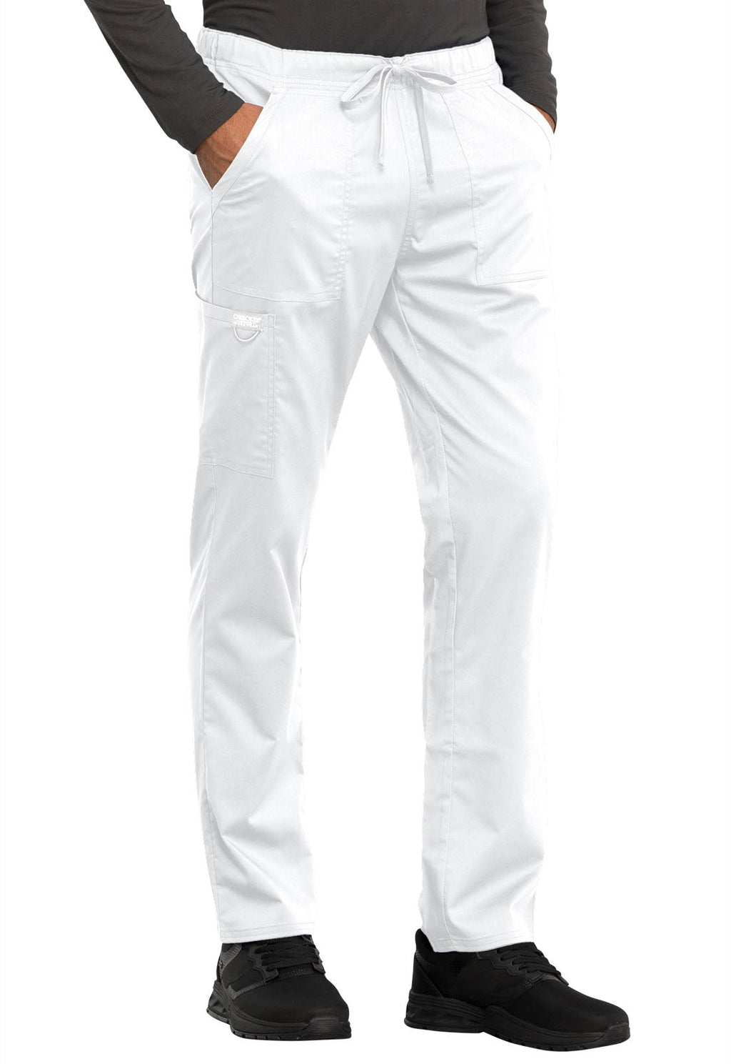 Revolution WW020 Unisex Tapered Leg Drawstring Pants White
