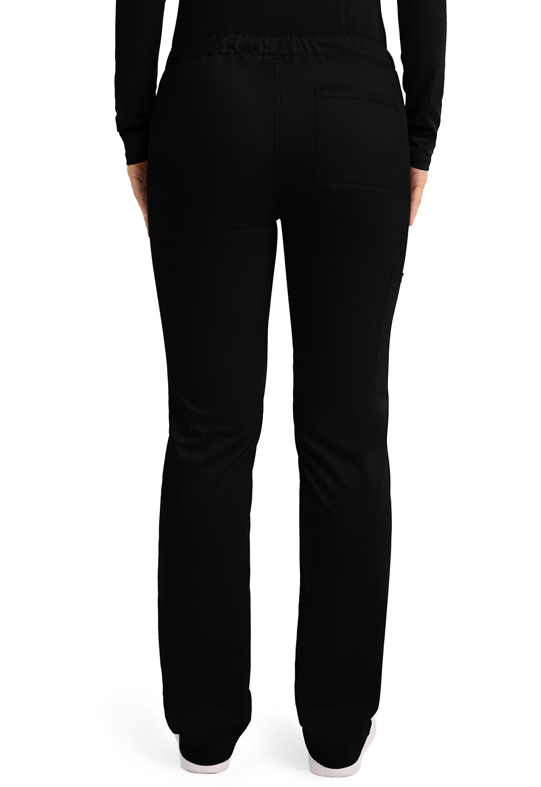 Workwear Revolution WW020 Unisex Unisex Tapered Leg Drawstring Scrub Pants Black