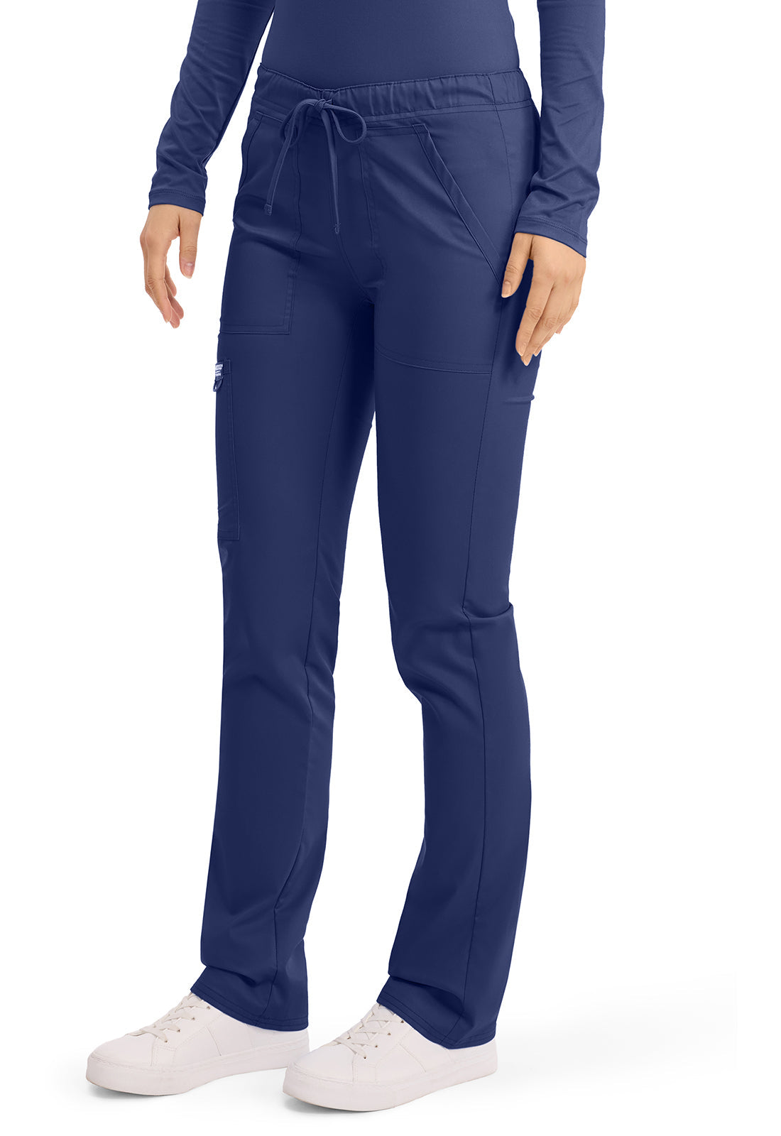 Workwear Revolution WW020 Unisex Unisex Tapered Leg Drawstring Scrub Pants Navy