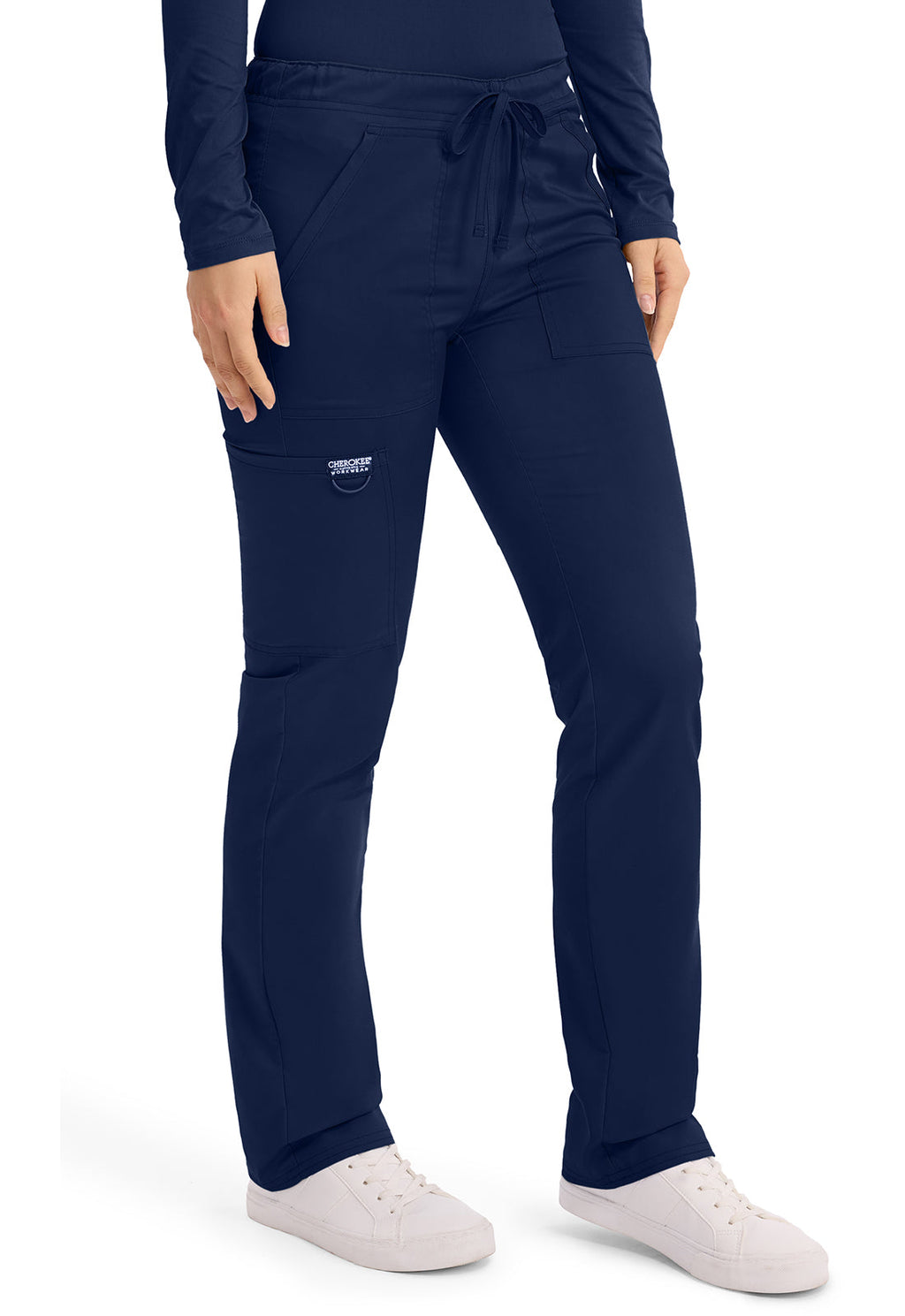 Workwear Revolution WW020 Unisex Unisex Tapered Leg Drawstring Scrub Pants Navy