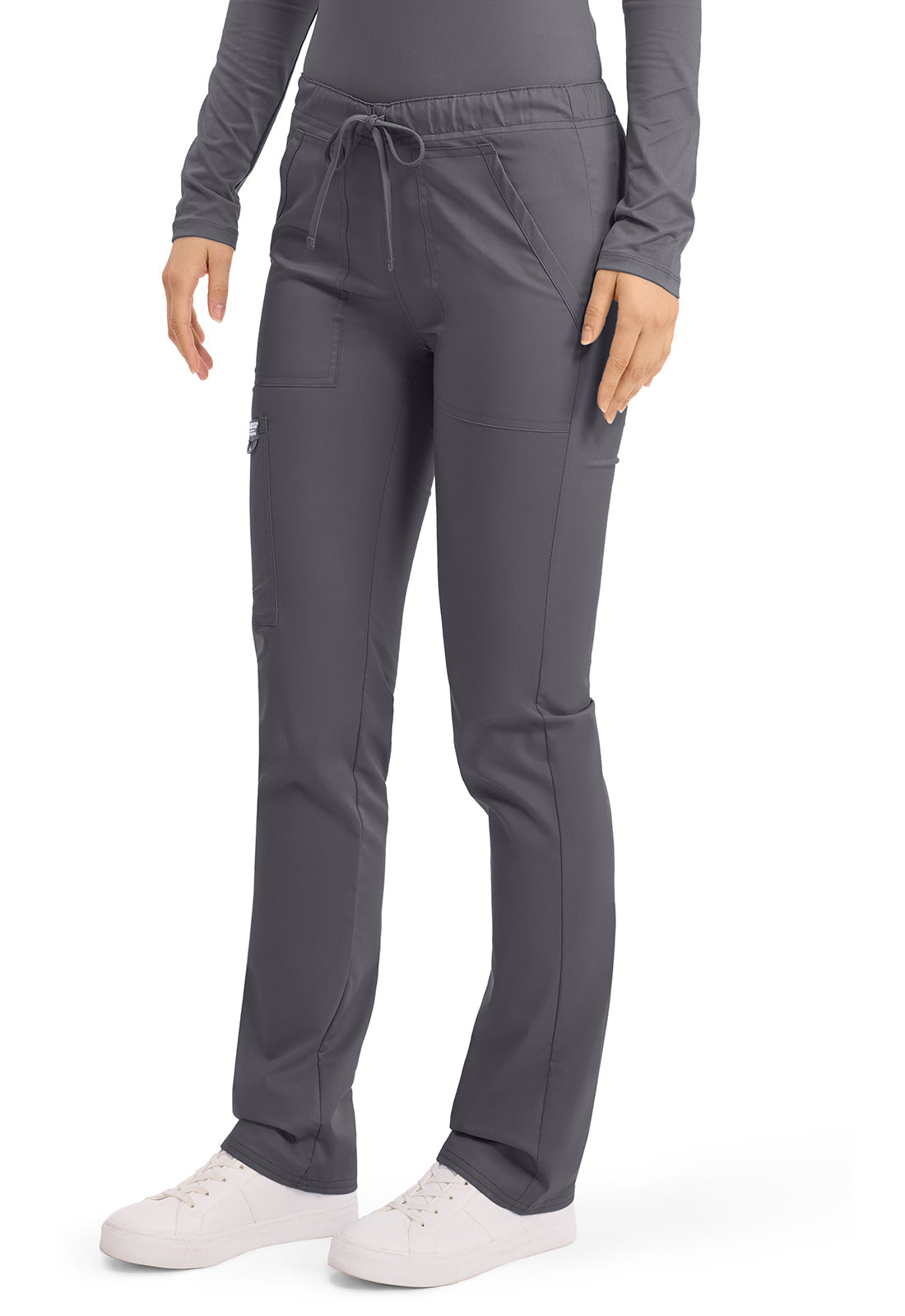 Workwear Revolution WW020 Unisex Unisex Tapered Leg Drawstring Scrub Pants Pewter