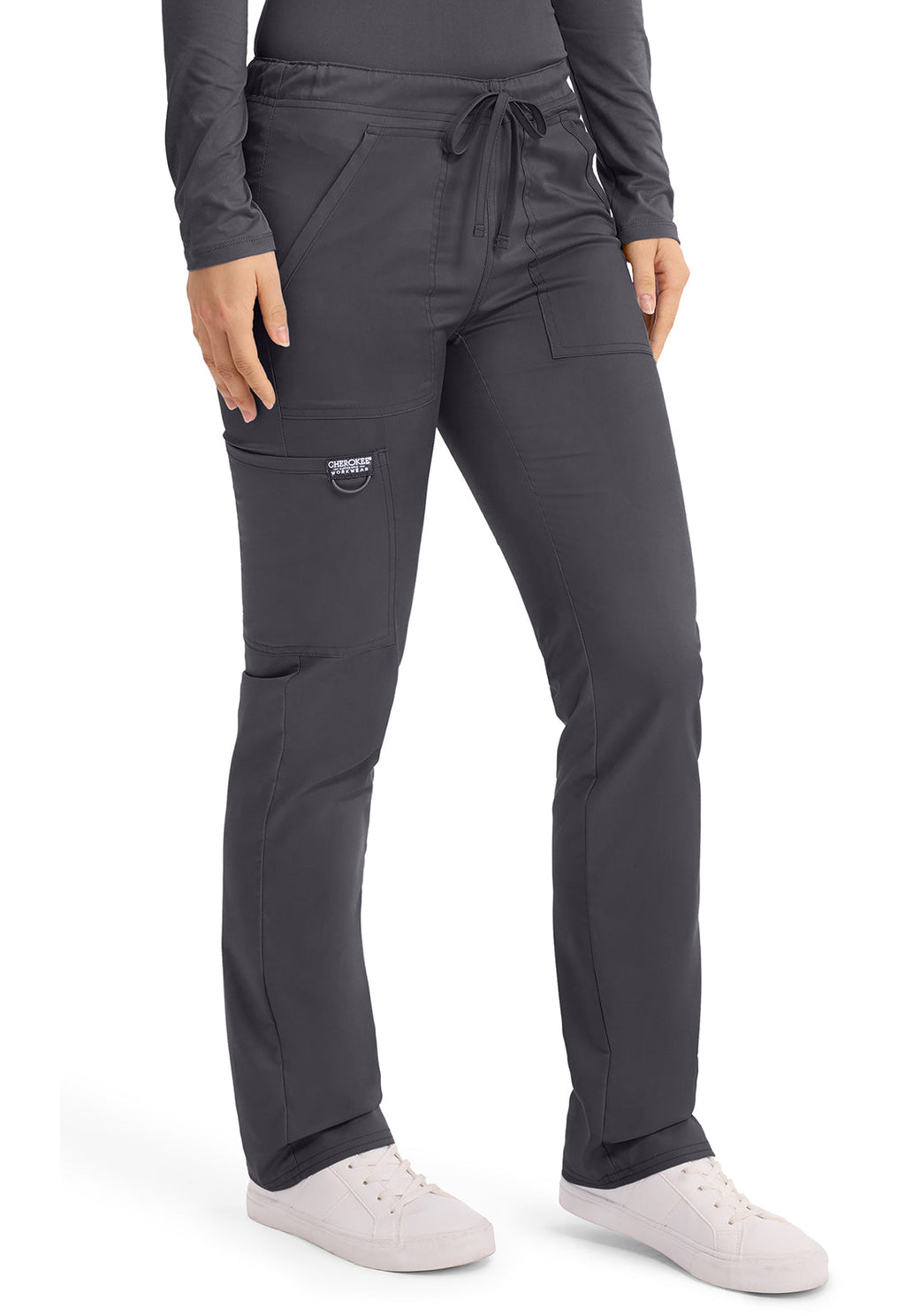 Workwear Revolution WW020 Unisex Unisex Tapered Leg Drawstring Scrub Pants Pewter