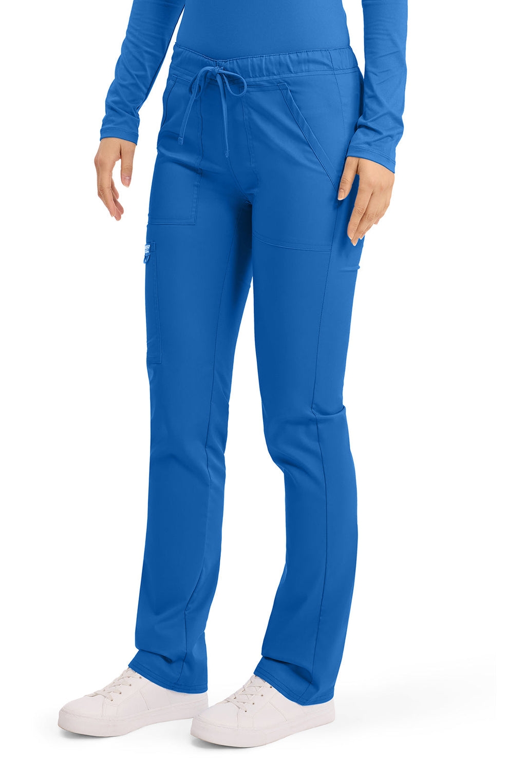 Workwear Revolution WW020 Unisex Unisex Tapered Leg Drawstring Scrub Pants Royal