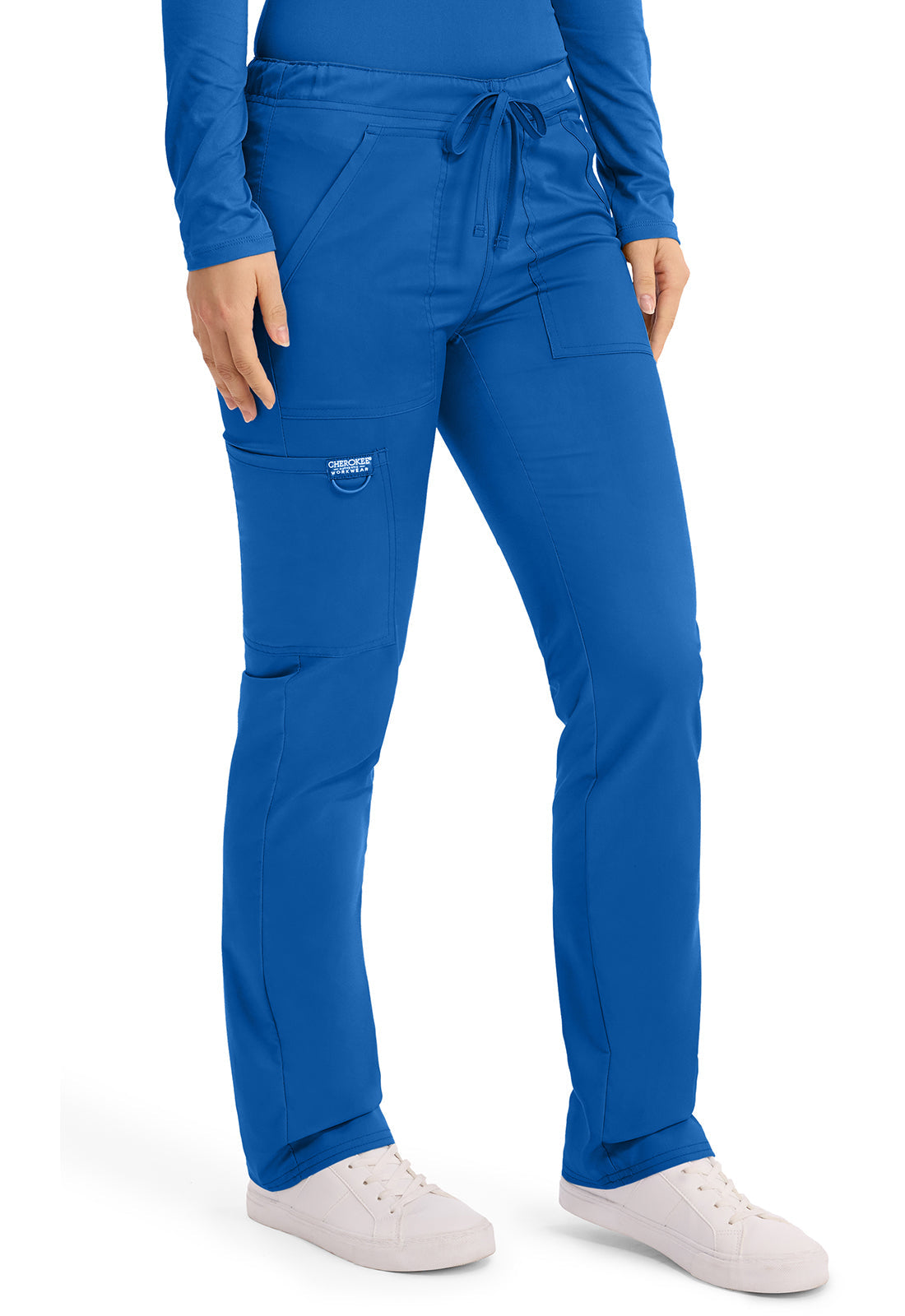 Workwear Revolution WW020 Unisex Unisex Tapered Leg Drawstring Scrub Pants Royal