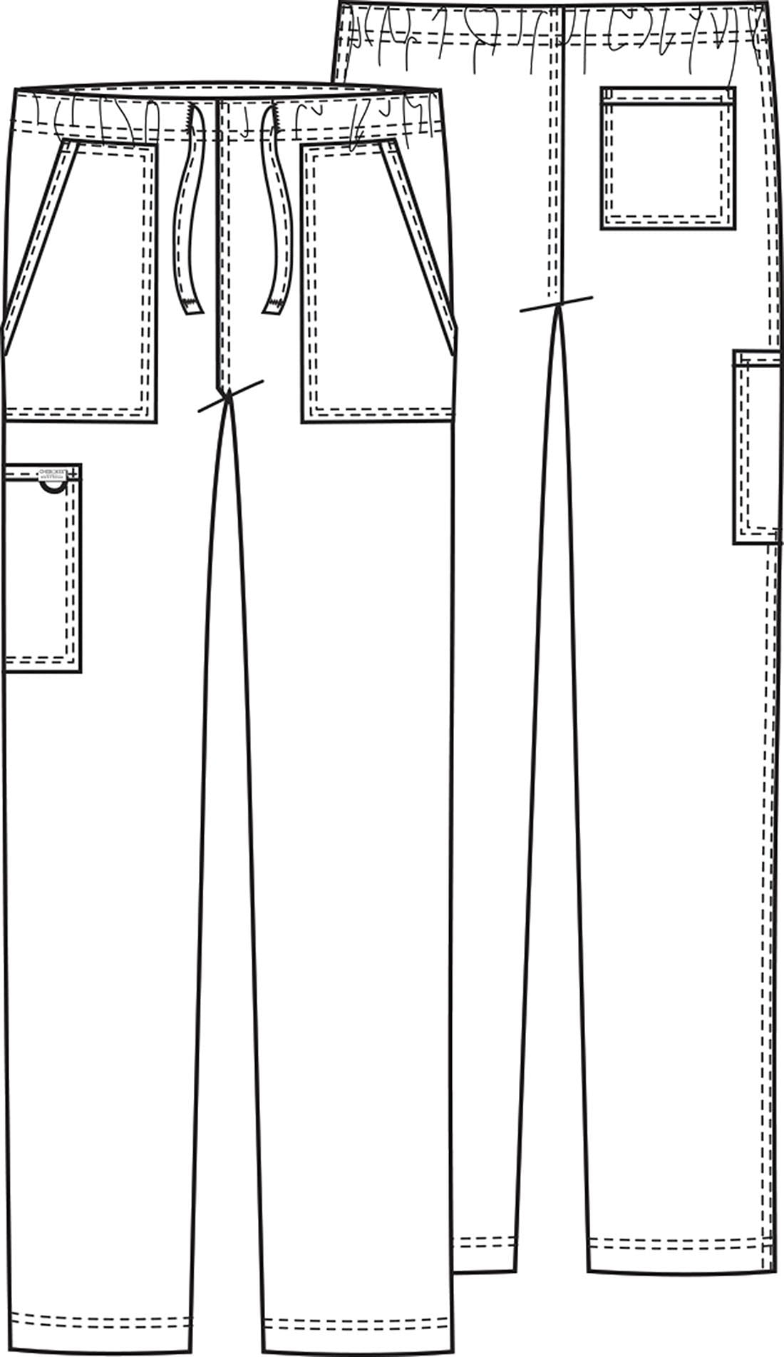 Workwear Revolution WW020 Unisex Unisex Tapered Leg Drawstring Scrub Pants Navy