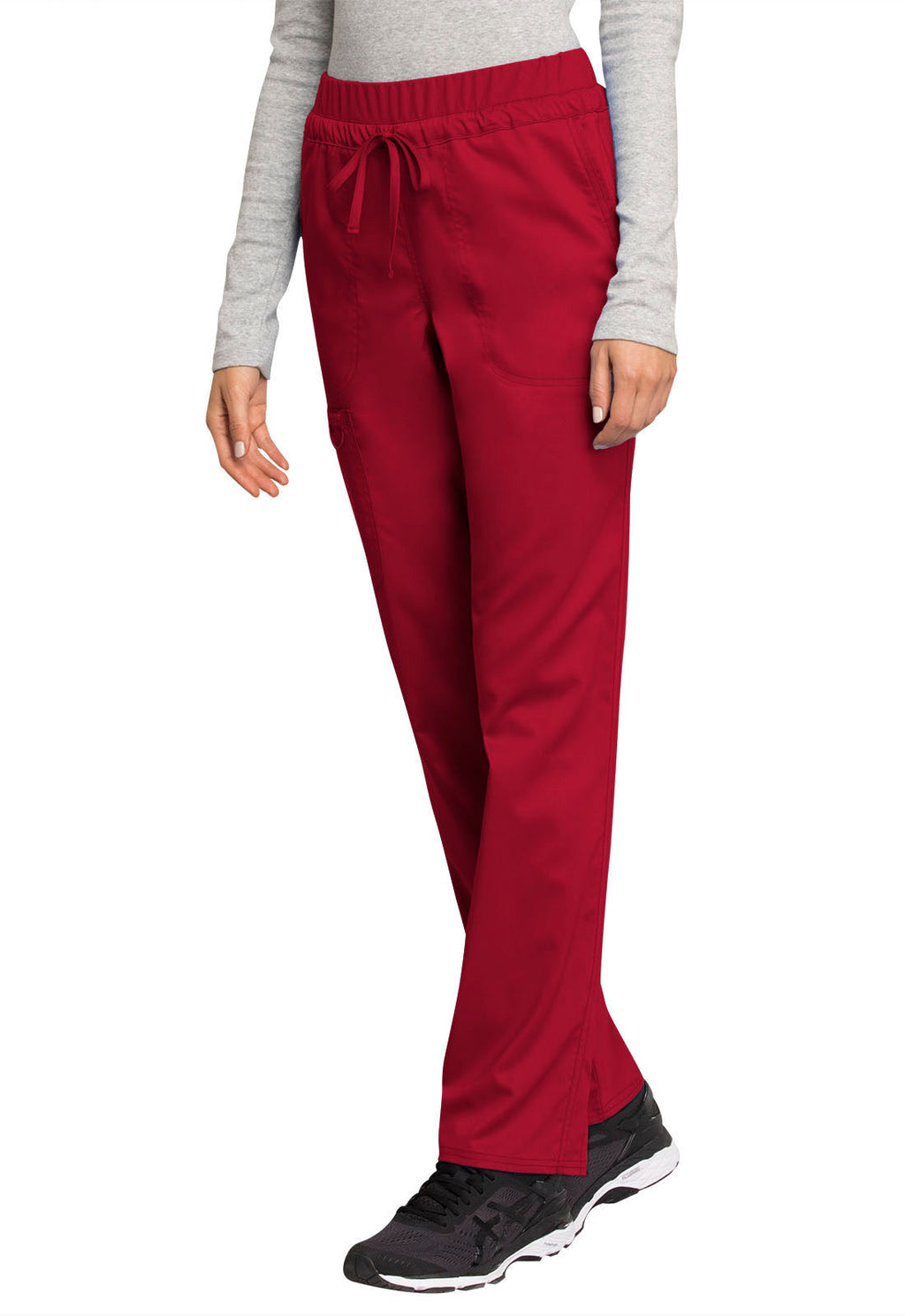 Workwear Revolution WW105 Women's Tapered Leg Scrub Pants Red