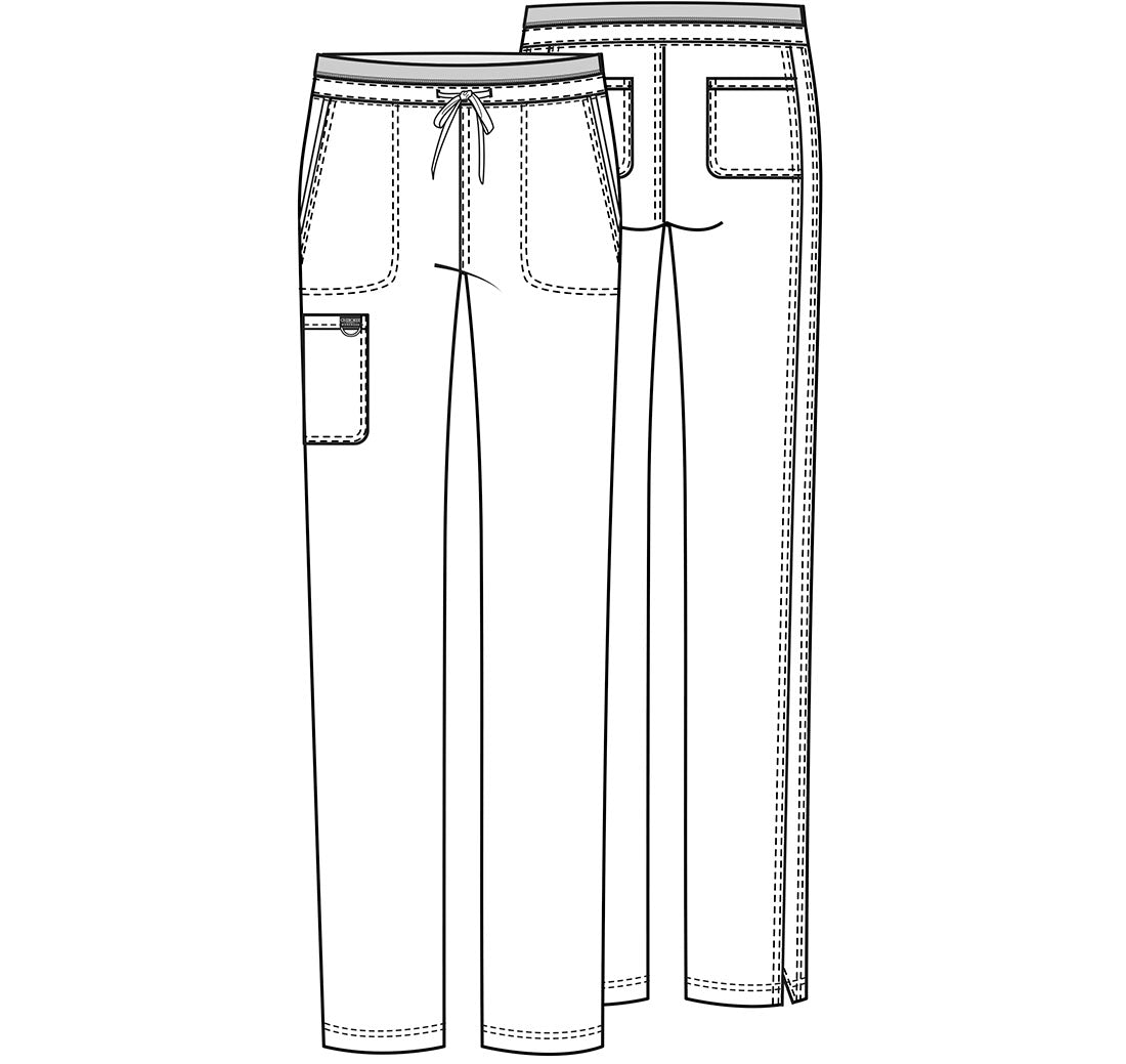 Workwear Revolution WW105 Women's Mid Rise Tapered Leg Drawstring Scrub Pants Royal