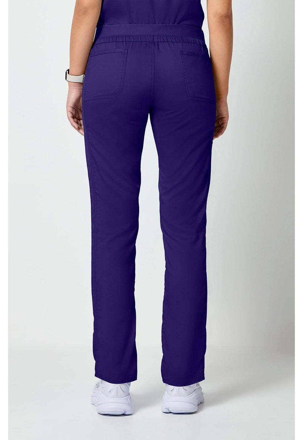 Workwear Revolution WW105 Women's Mid Rise Tapered Leg Drawstring Scrub Pants Grape