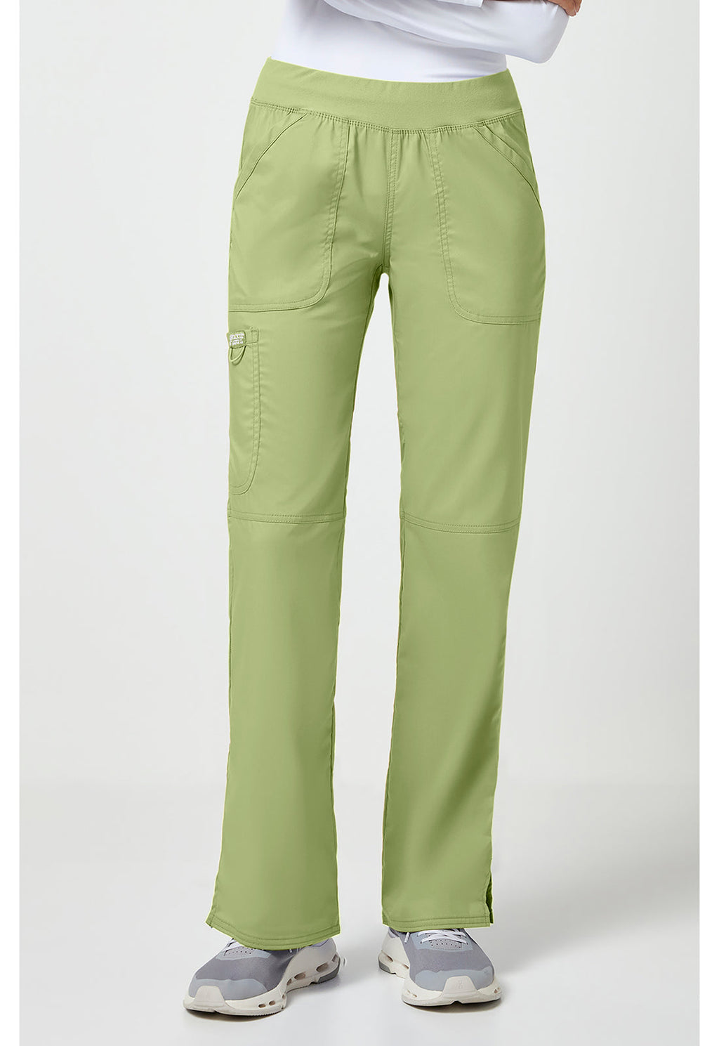 Workwear Revolution WW110 Women's Mid Rise Straight Leg Pull-on Scrub Pants Cucumber