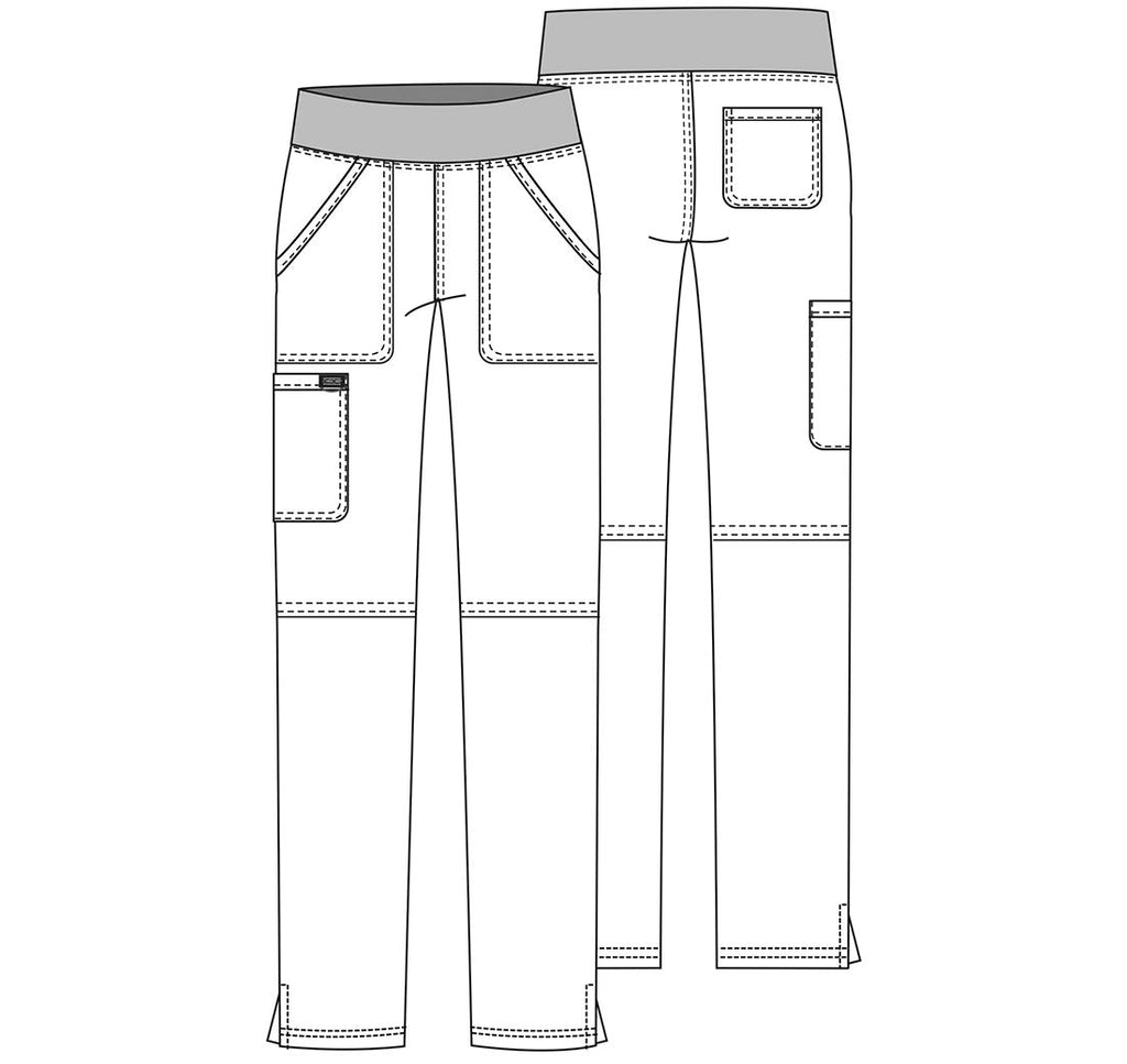 Workwear Revolution WW110 Women's Mid Rise Straight Leg Pull-on Scrub Pants Olive