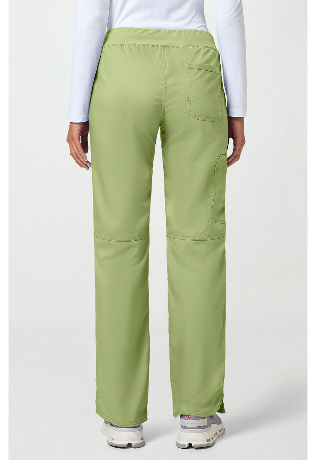 Workwear Revolution WW110 Women's Mid Rise Straight Leg Pull-on Scrub Pants Cucumber