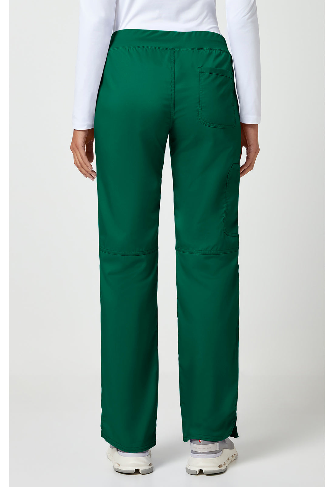 Workwear Revolution WW110 Women's Mid Rise Straight Leg Pull-on Scrub Pants Hunter Green