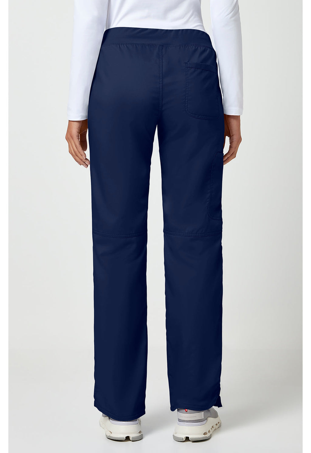 Workwear Revolution WW110 Women's Mid Rise Straight Leg Pull-on Scrub Pants Navy
