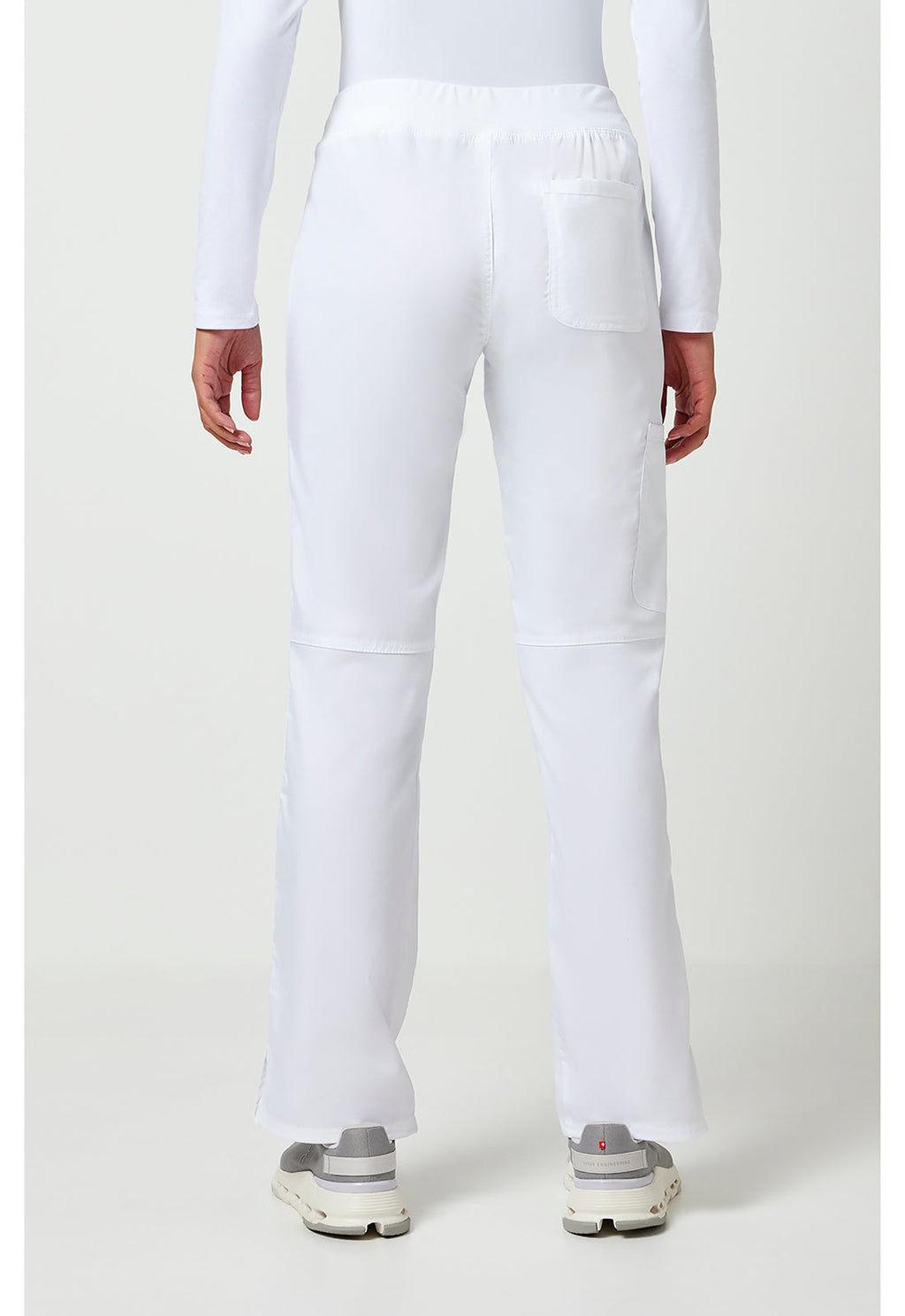 Workwear Revolution WW110 Women's Mid Rise Straight Leg Pull-on Scrub Pants White