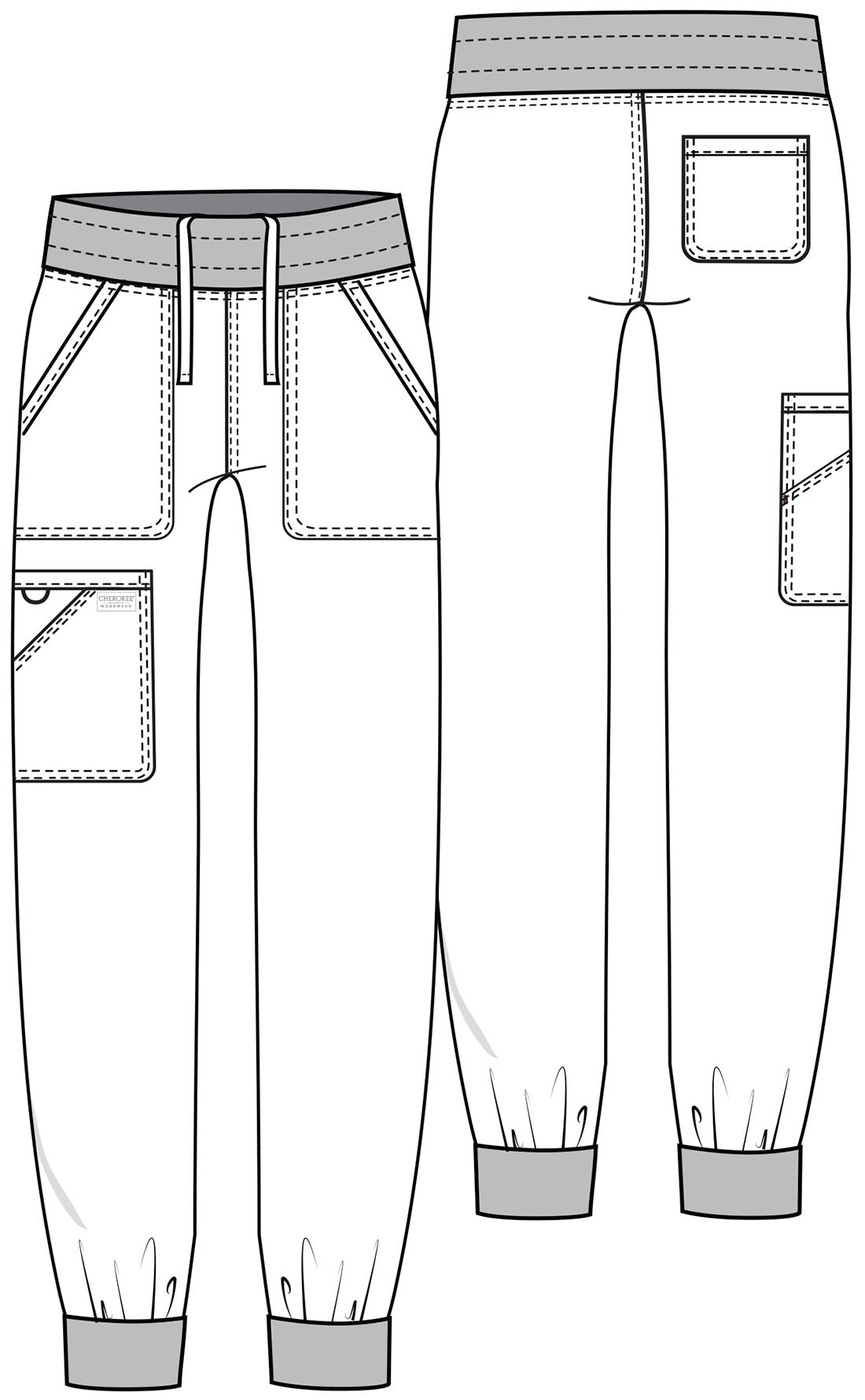Workwear Revolution WW115 Women's Mid Rise Scrub Joggers Ciel Blue