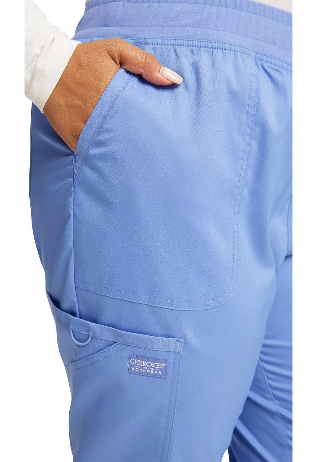 Workwear Revolution WW115 Women's Mid Rise Scrub Joggers Ciel Blue