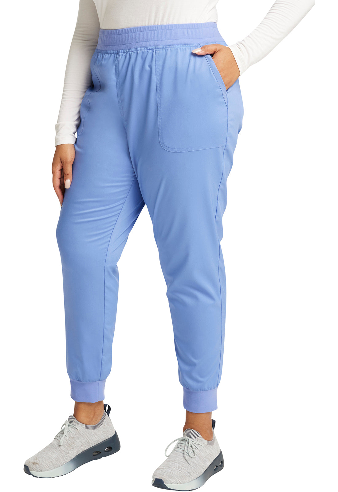 Workwear Revolution WW115 Women's Mid Rise Scrub Joggers Ciel Blue