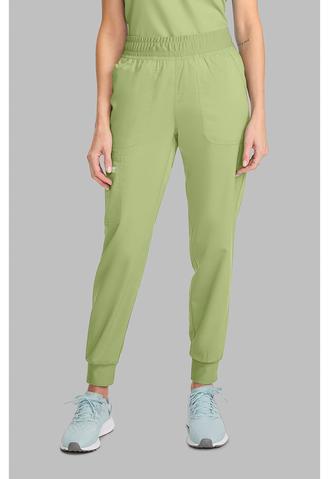 Workwear Revolution WW115 Women's Mid Rise Scrub Joggers Cucumber
