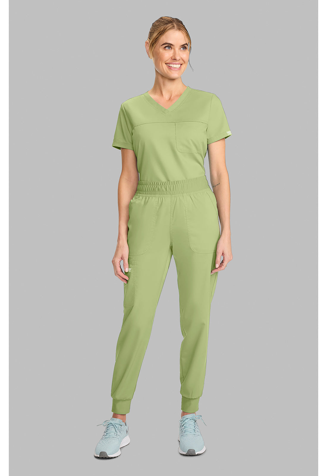 Workwear Revolution WW115 Women's Mid Rise Scrub Joggers Cucumber
