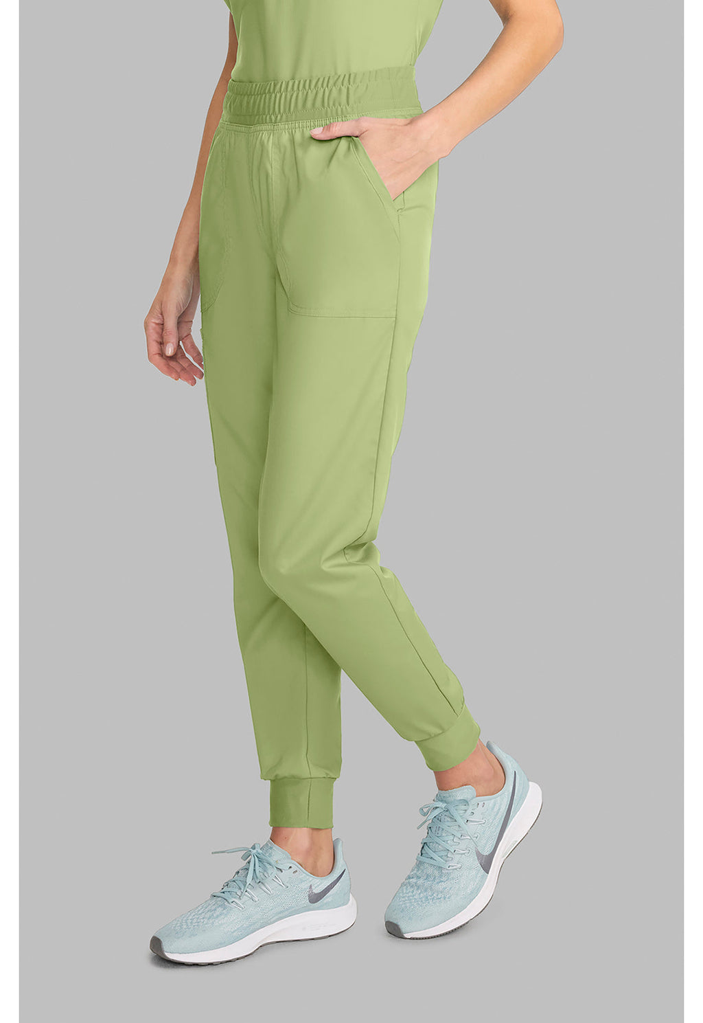 Workwear Revolution WW115 Women's Mid Rise Scrub Joggers Cucumber
